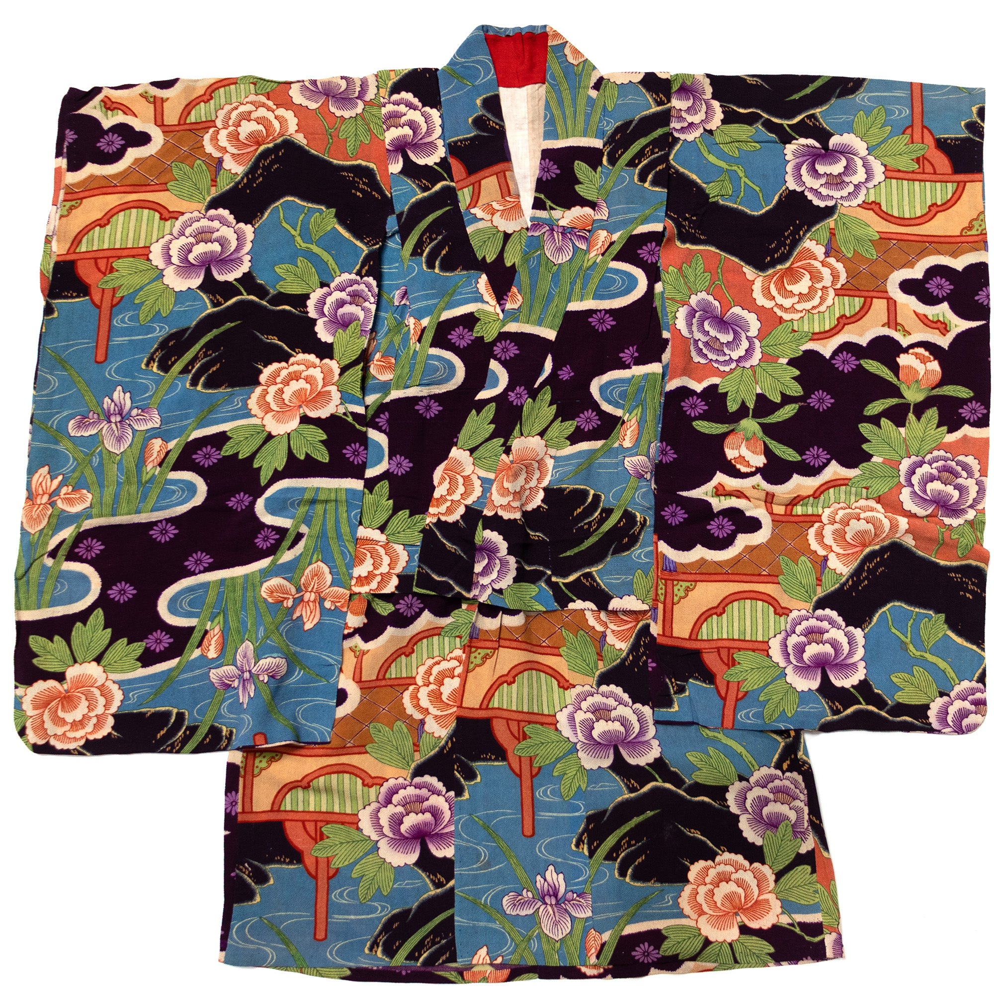 Chirimen Girls Kimono | Taisho Era