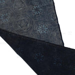 Japanese Indigo Katazome Panel Textile Tortise Shell and Flower Pattern