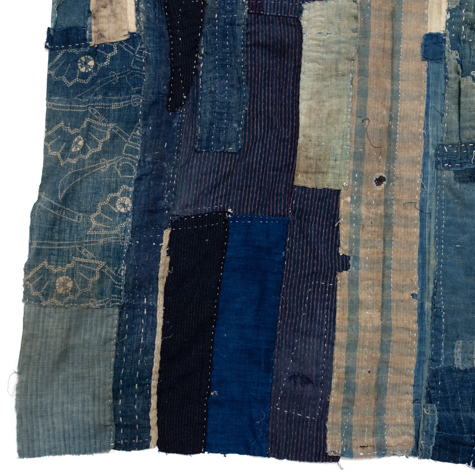 Indigo Boro Sheet | Japanese Patchwork Textile