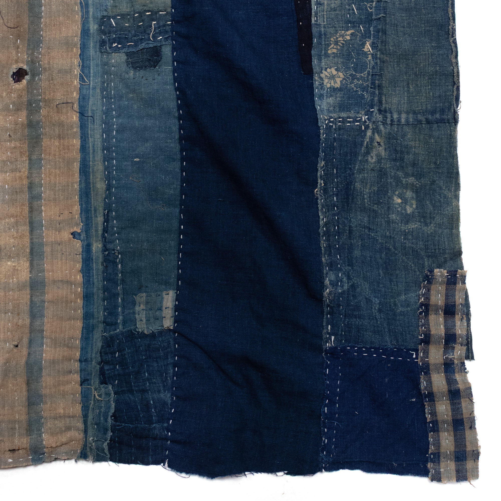 Indigo Boro Sheet | Japanese Patchwork Textile
