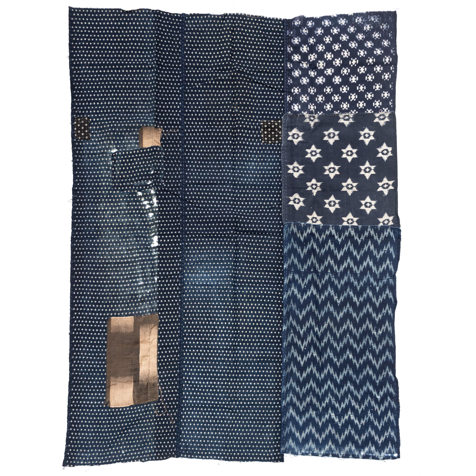 3 Panel Japanese Indigo Futonji Sheet