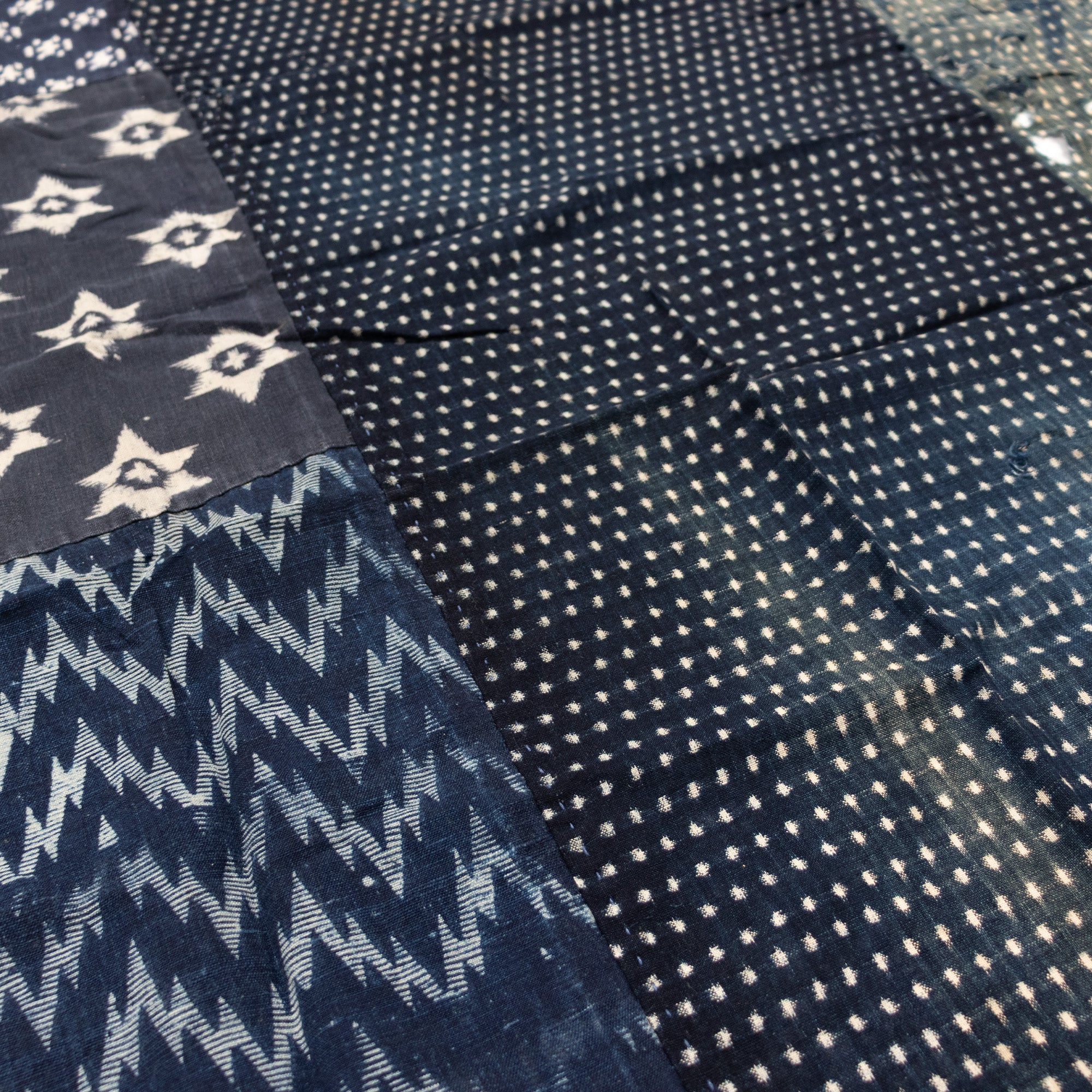 3 Panel Japanese Indigo Futonji Sheet