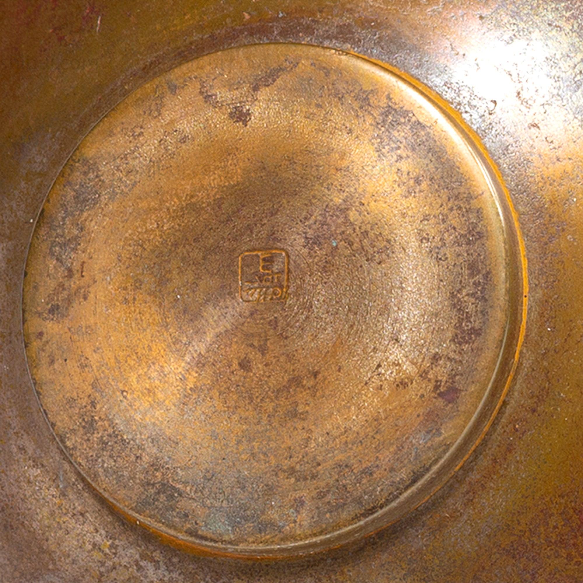 Vintage Bronze Vase in Onion Form