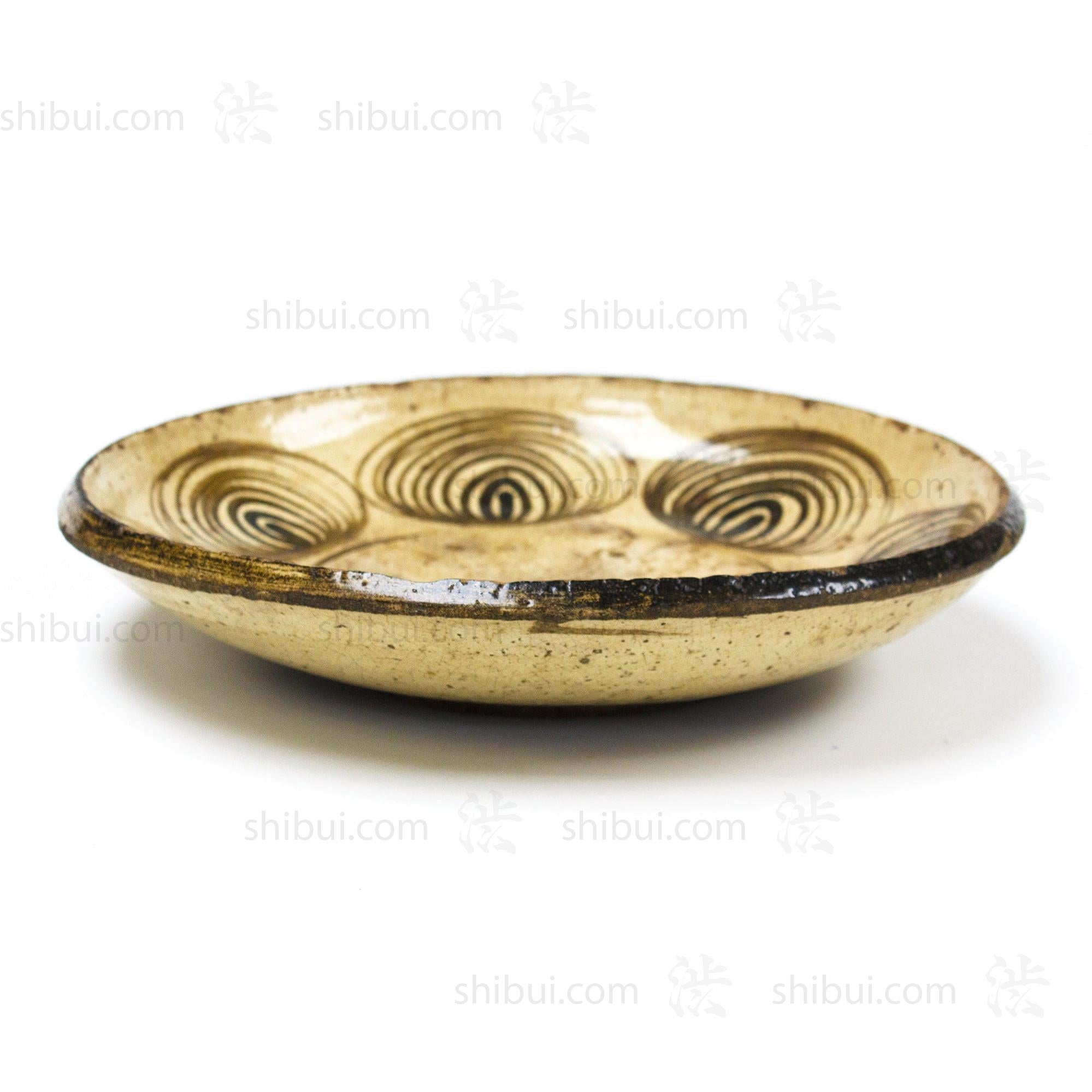 Japanese Horse Eye Motif Serving Plate