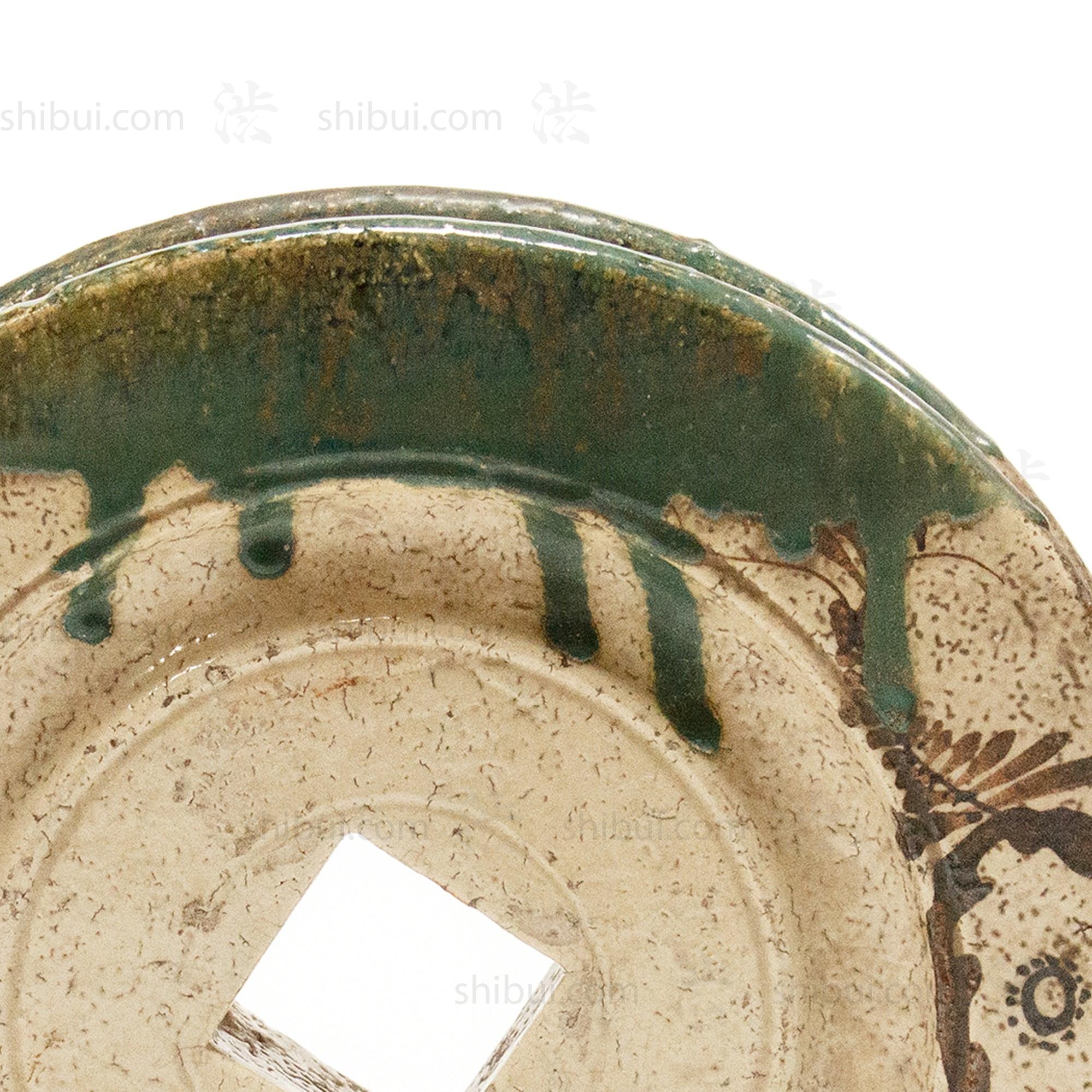 Large Oribe Ceramic Well Pulley