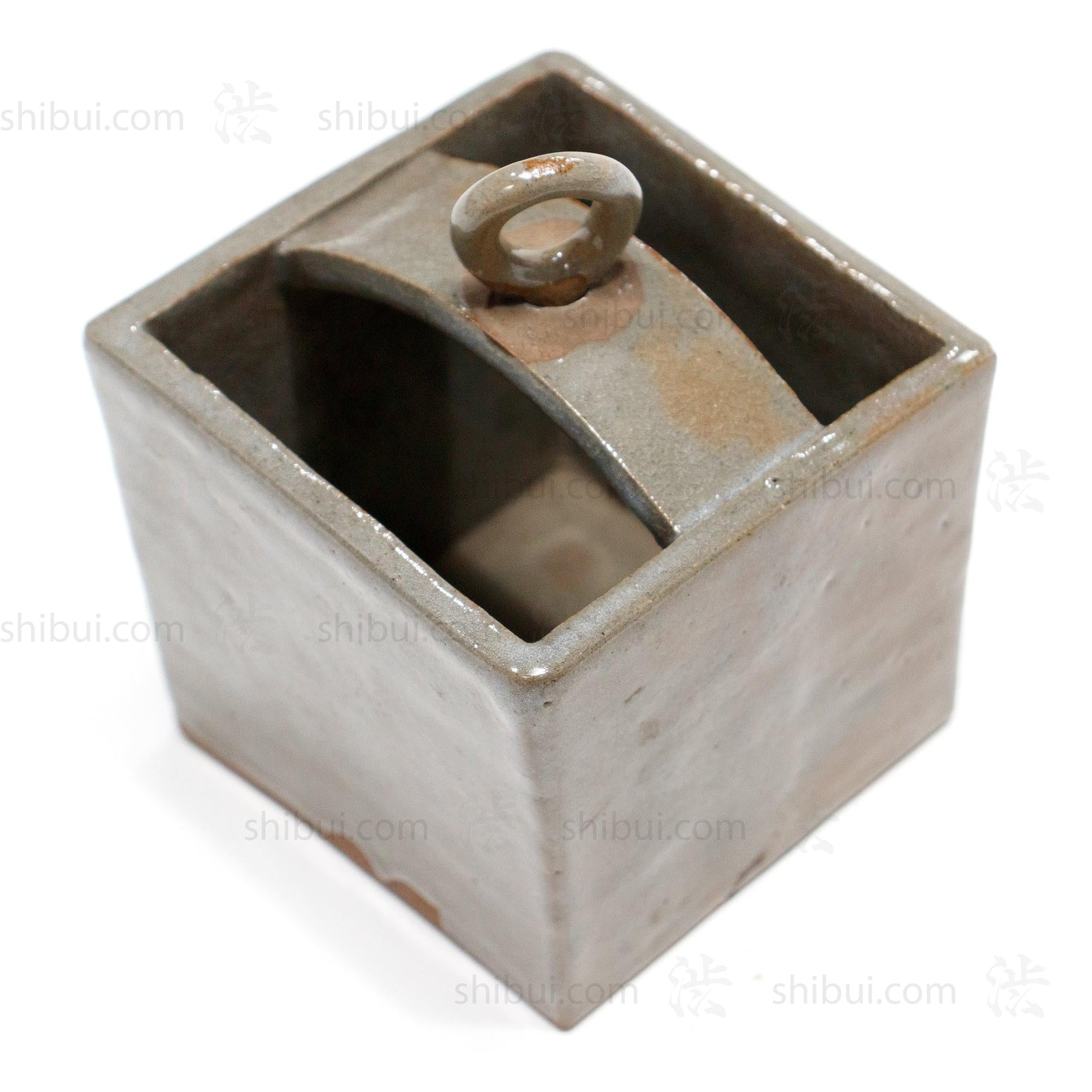 Ceramic Flower Vase with Well Bucket Motif