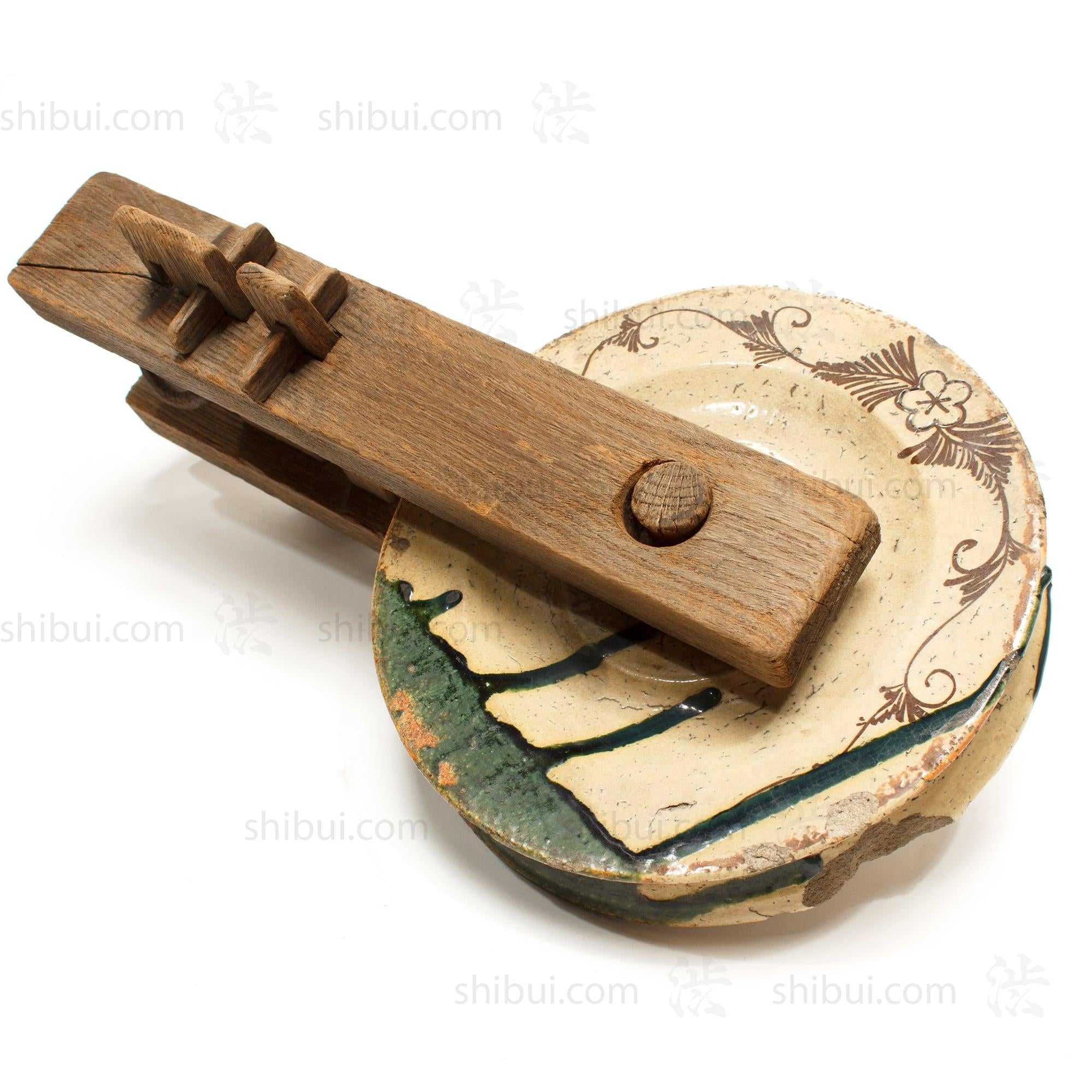 Antique Japanese Ceramic Well Pulley