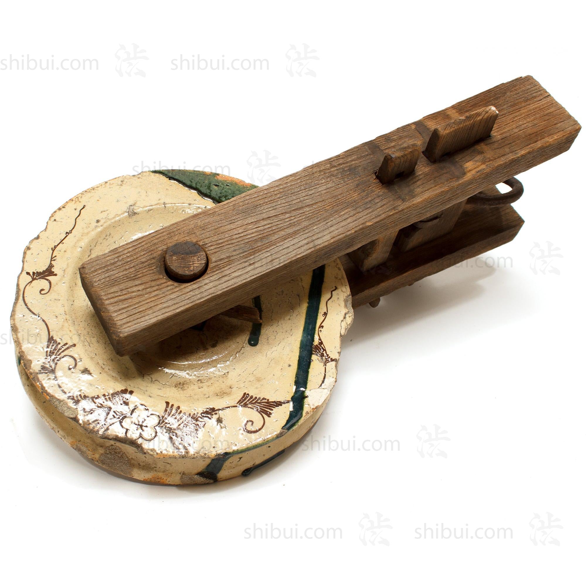 Antique Japanese Ceramic Well Pulley