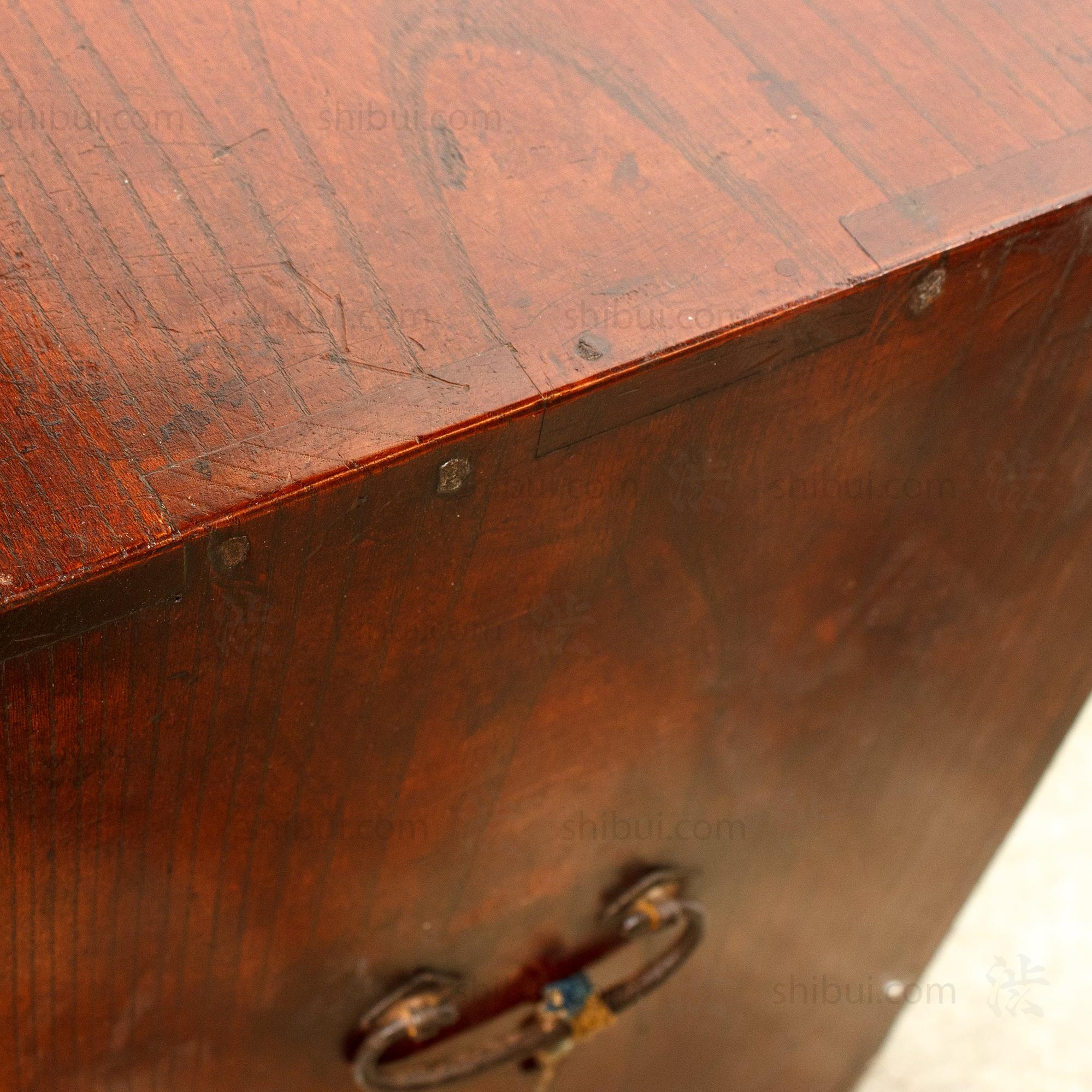 Beautifully Figured Keyaki 4 Drawer Ko Dansu | Small Tansu Chest