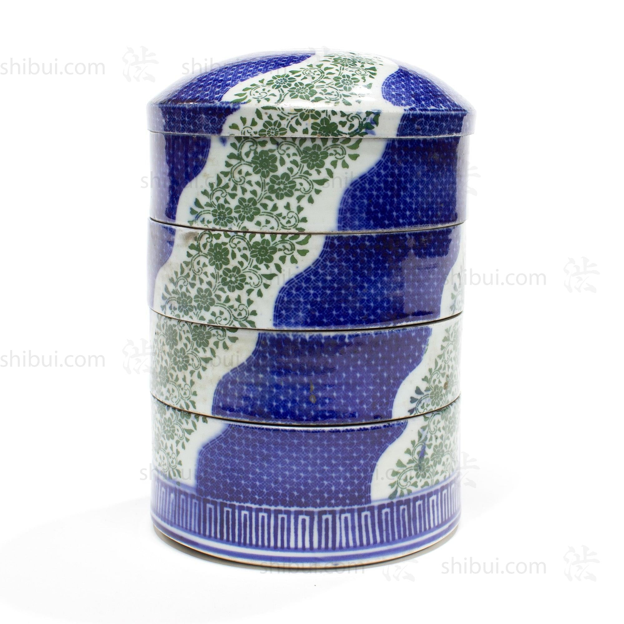 Floral Patterned Jūbako | Tiered Japanese Bento Box