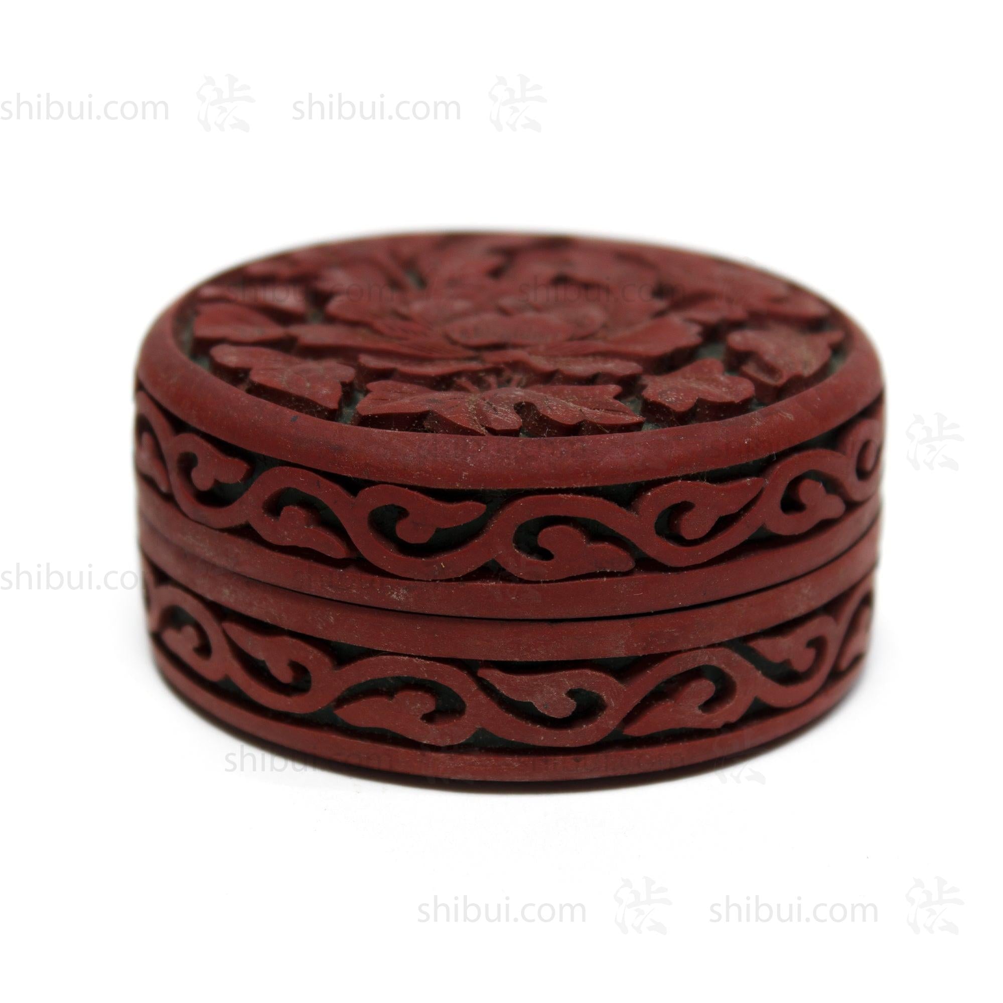 Red Peony Kogo | Japanese Incense Storage Container