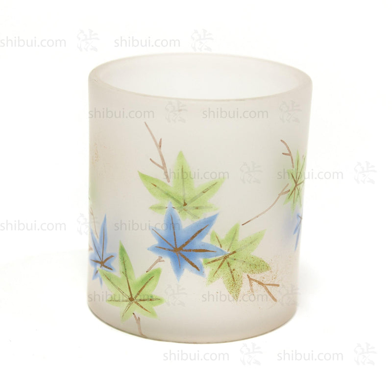 Frosted Glass Futaoki | Vintage Ladle Rest