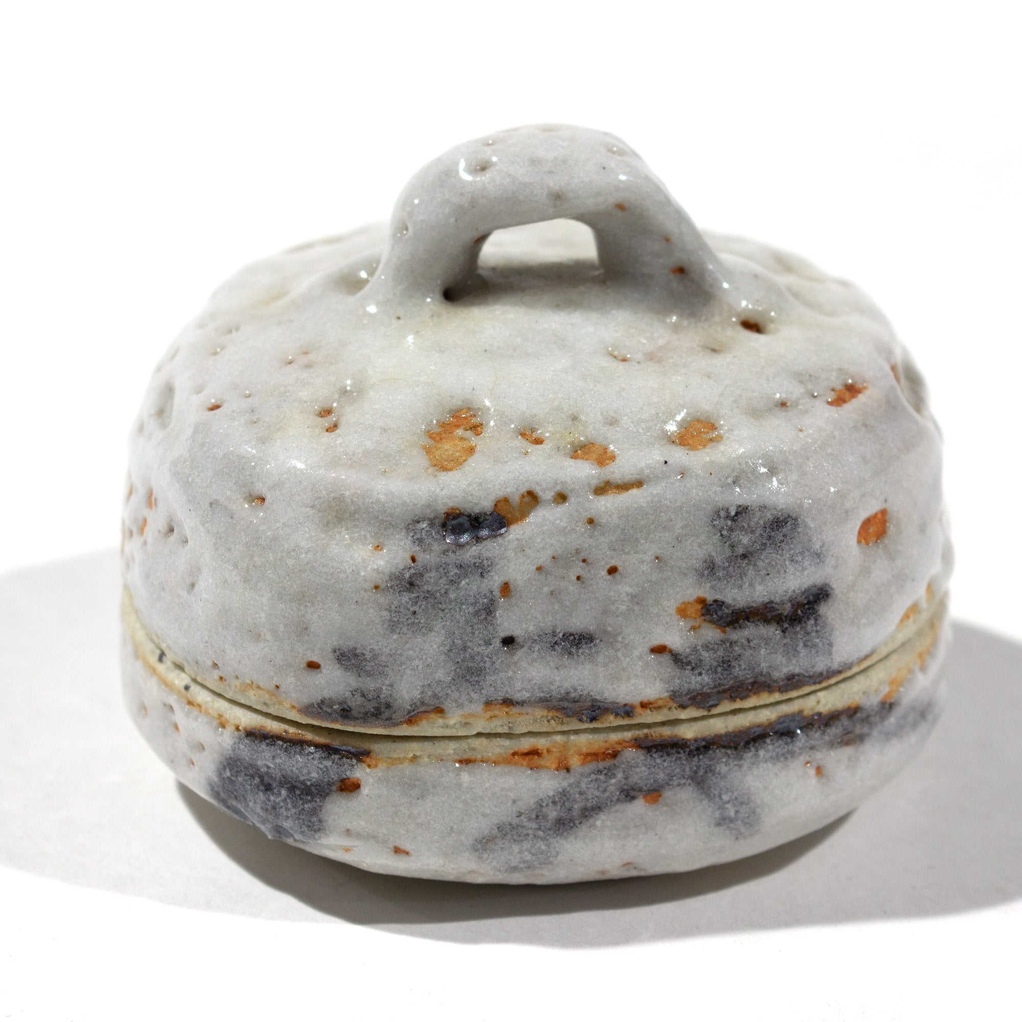 Shino Seto Ceramic Kogo | Japanese Incense Storage Container