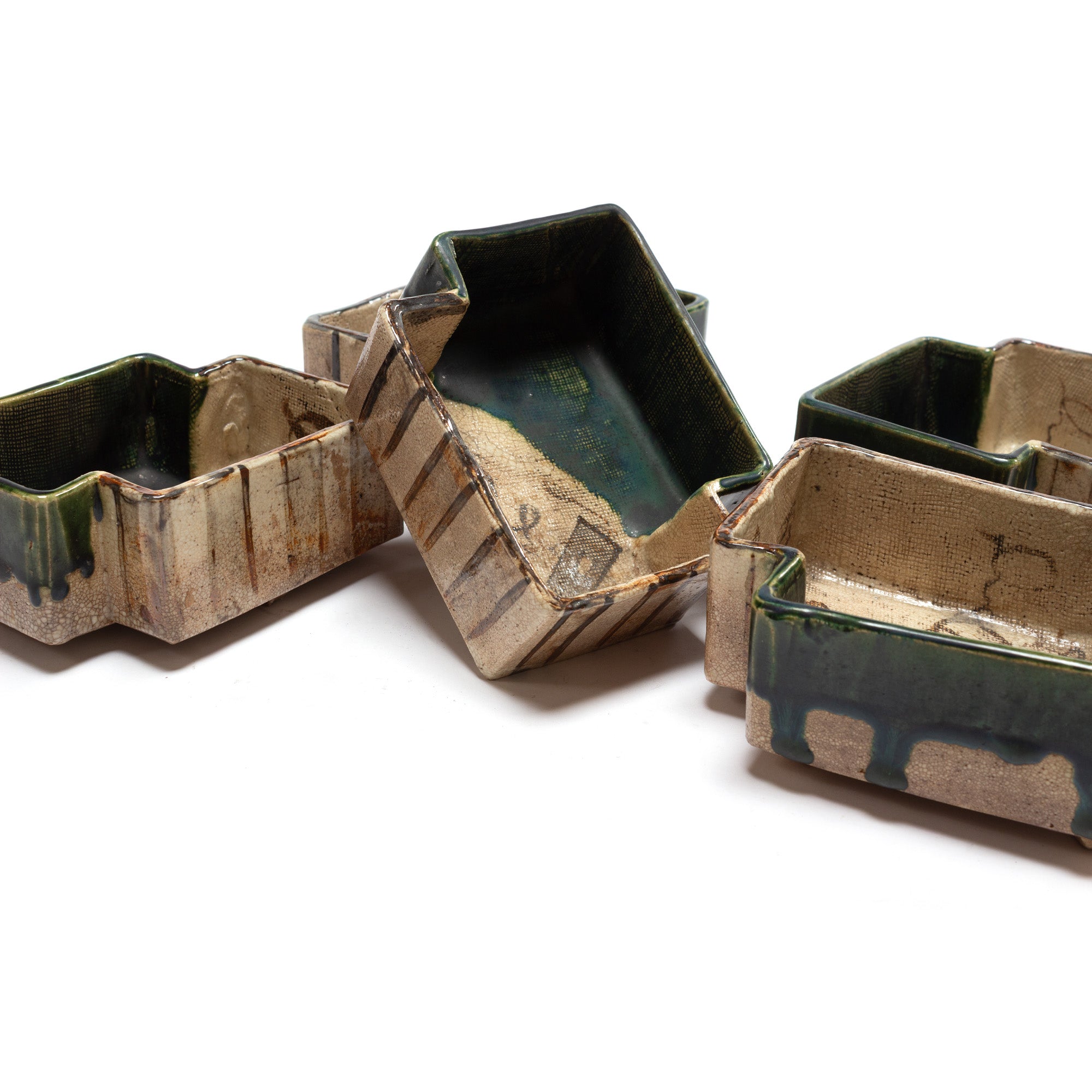 Multi-sided Oribe Dishes | Set of 5