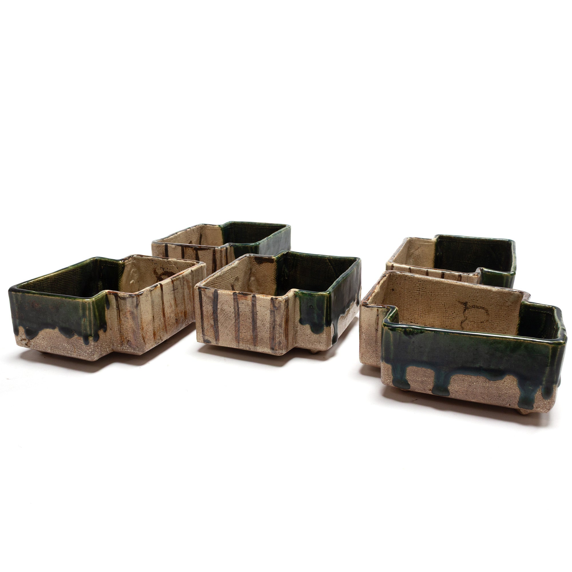 Multi-sided Oribe Dishes | Set of 5