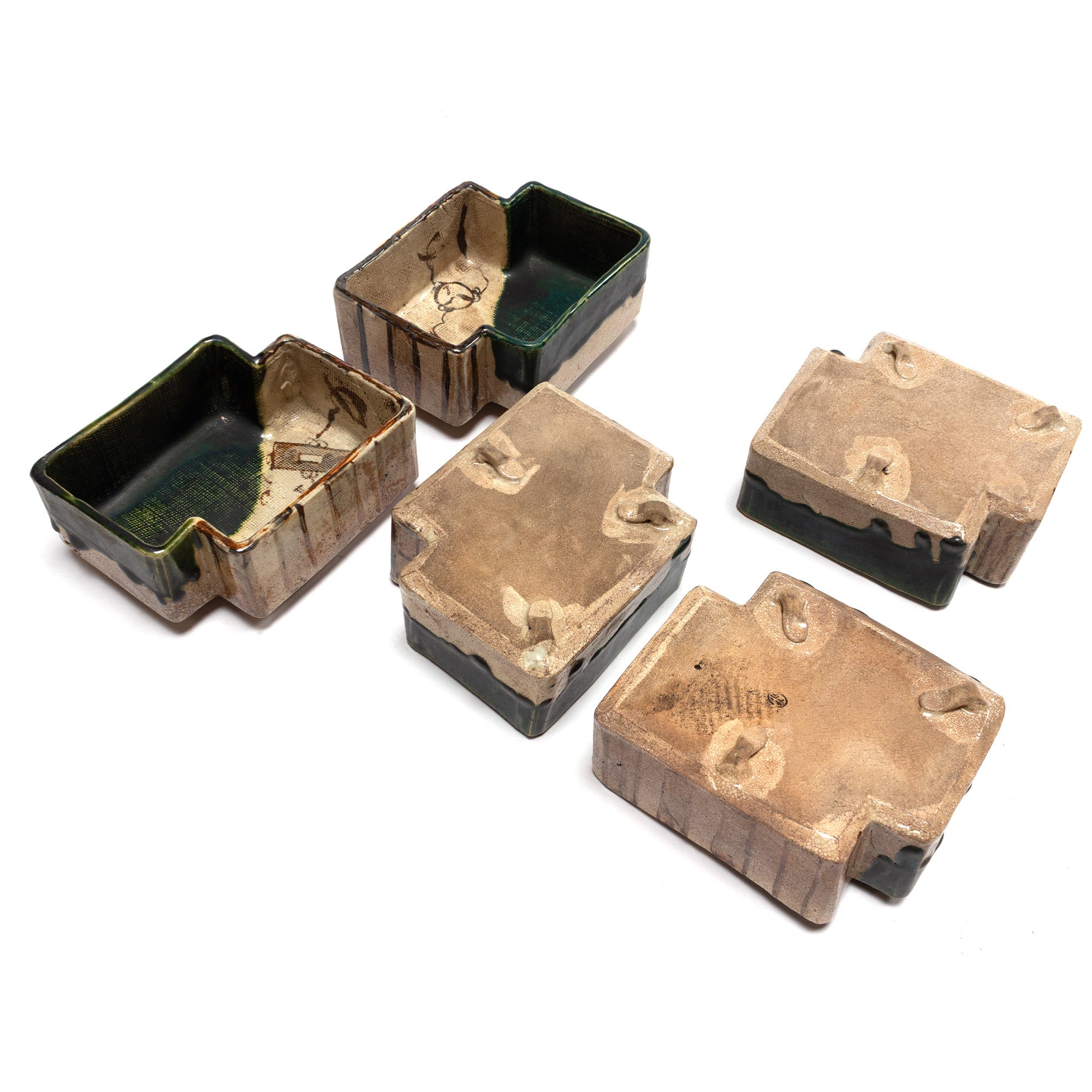 Multi-sided Oribe Dishes | Set of 5