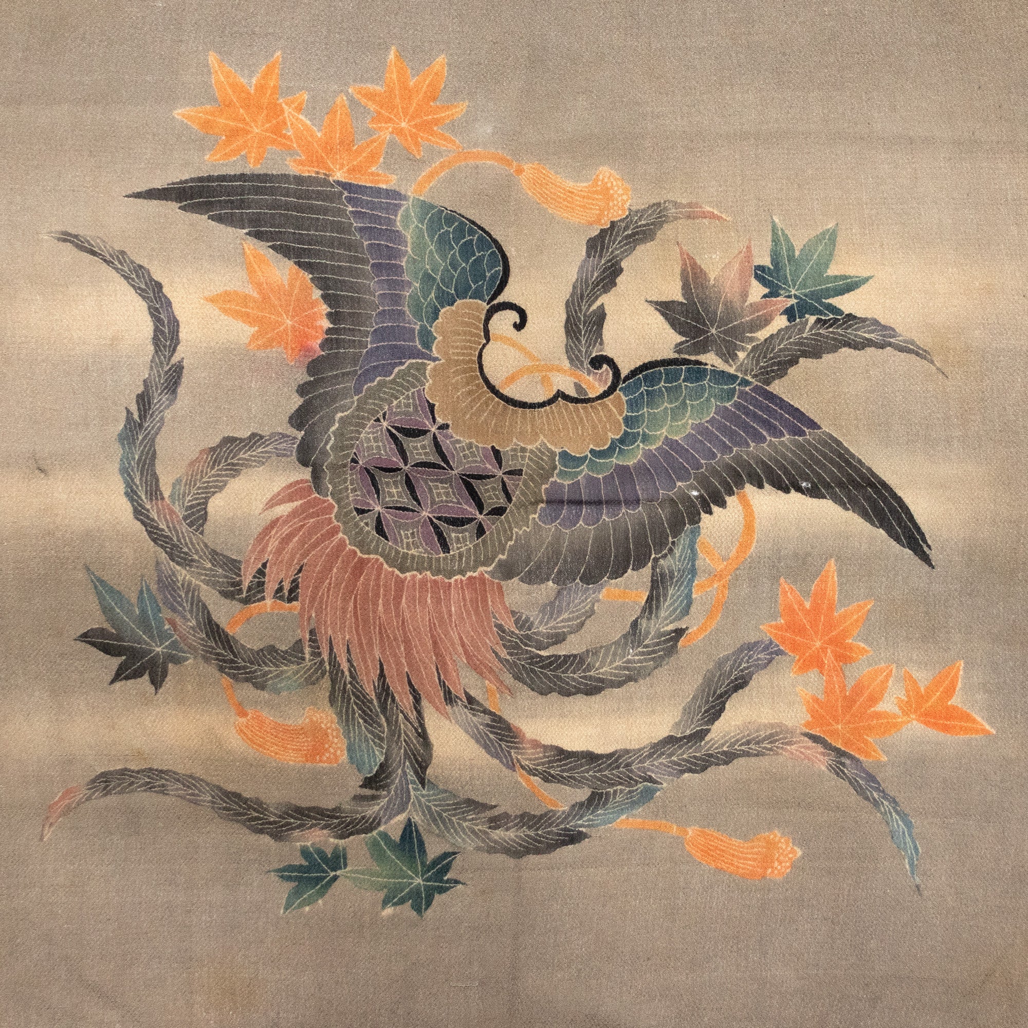 Chirimen Fukusa with Celestial Cape Japanese Antique Gift Cover