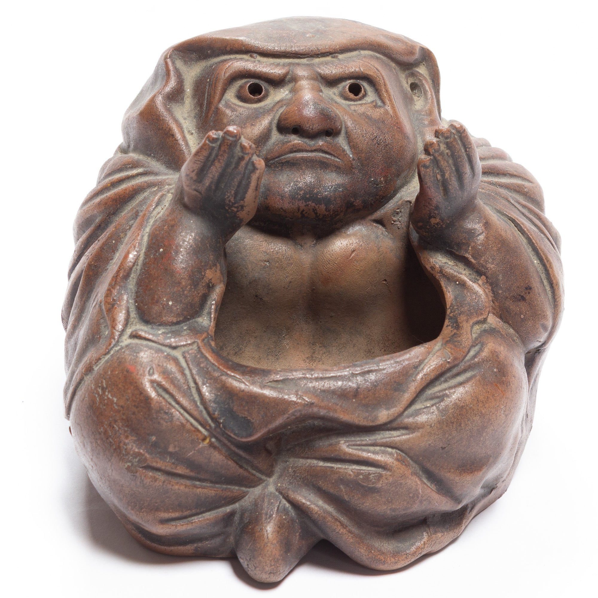 Bizenware Daruma Incense Burner