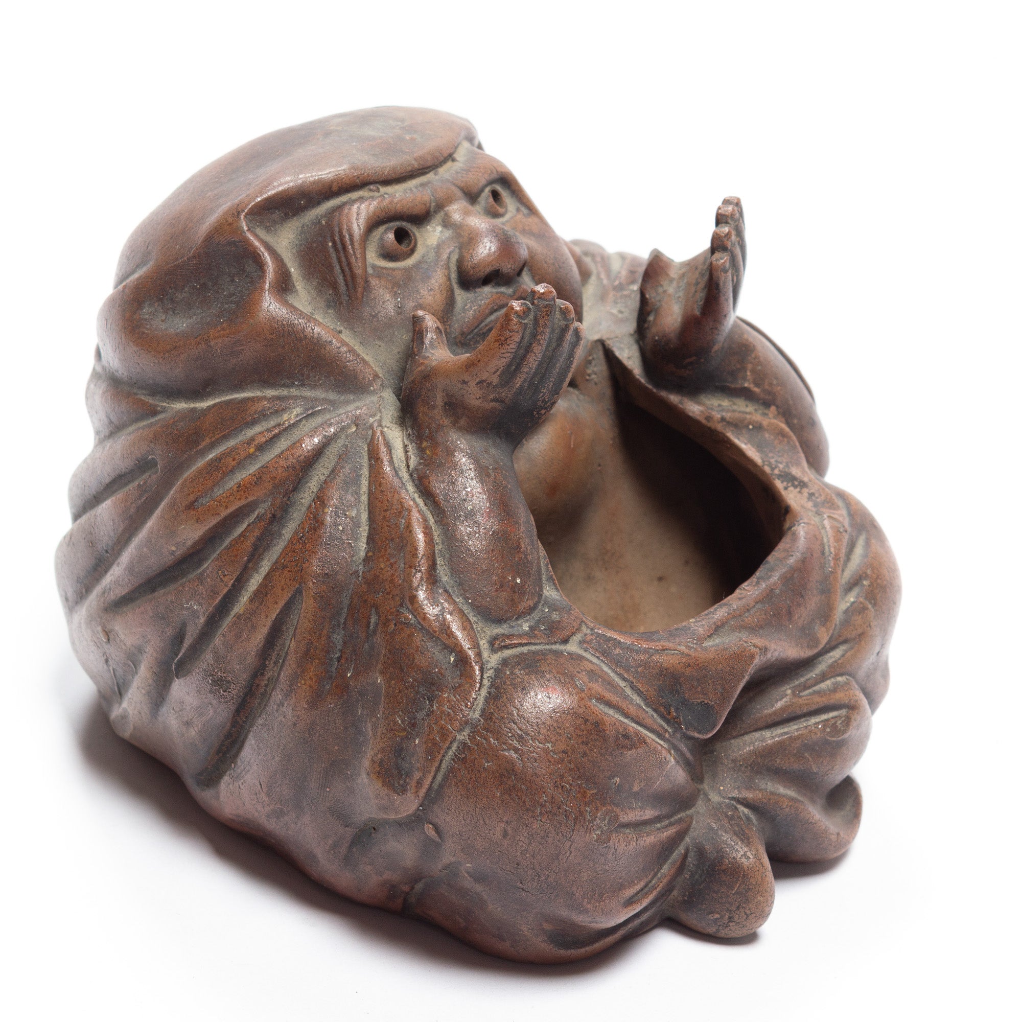 Bizenware Daruma Incense Burner