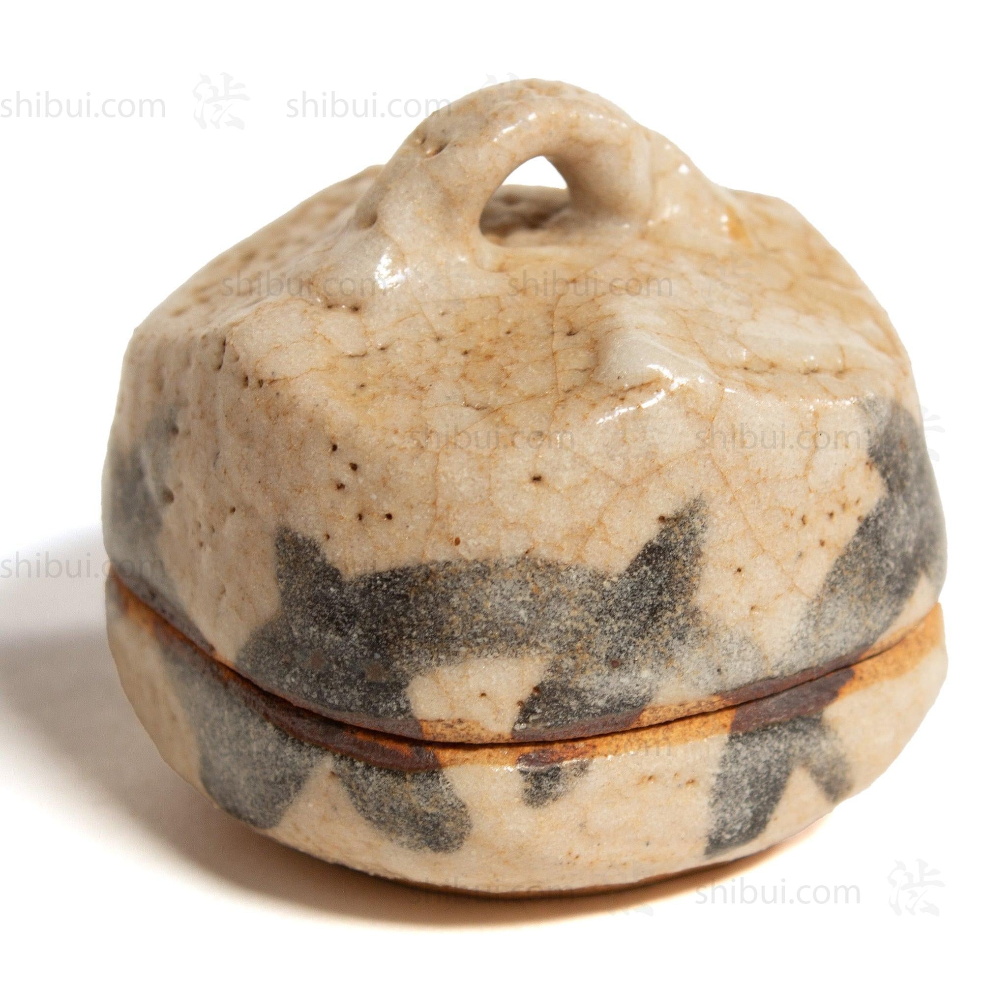 Shino Seto Ceramic Kogo  | Japanese Incense Storage Container