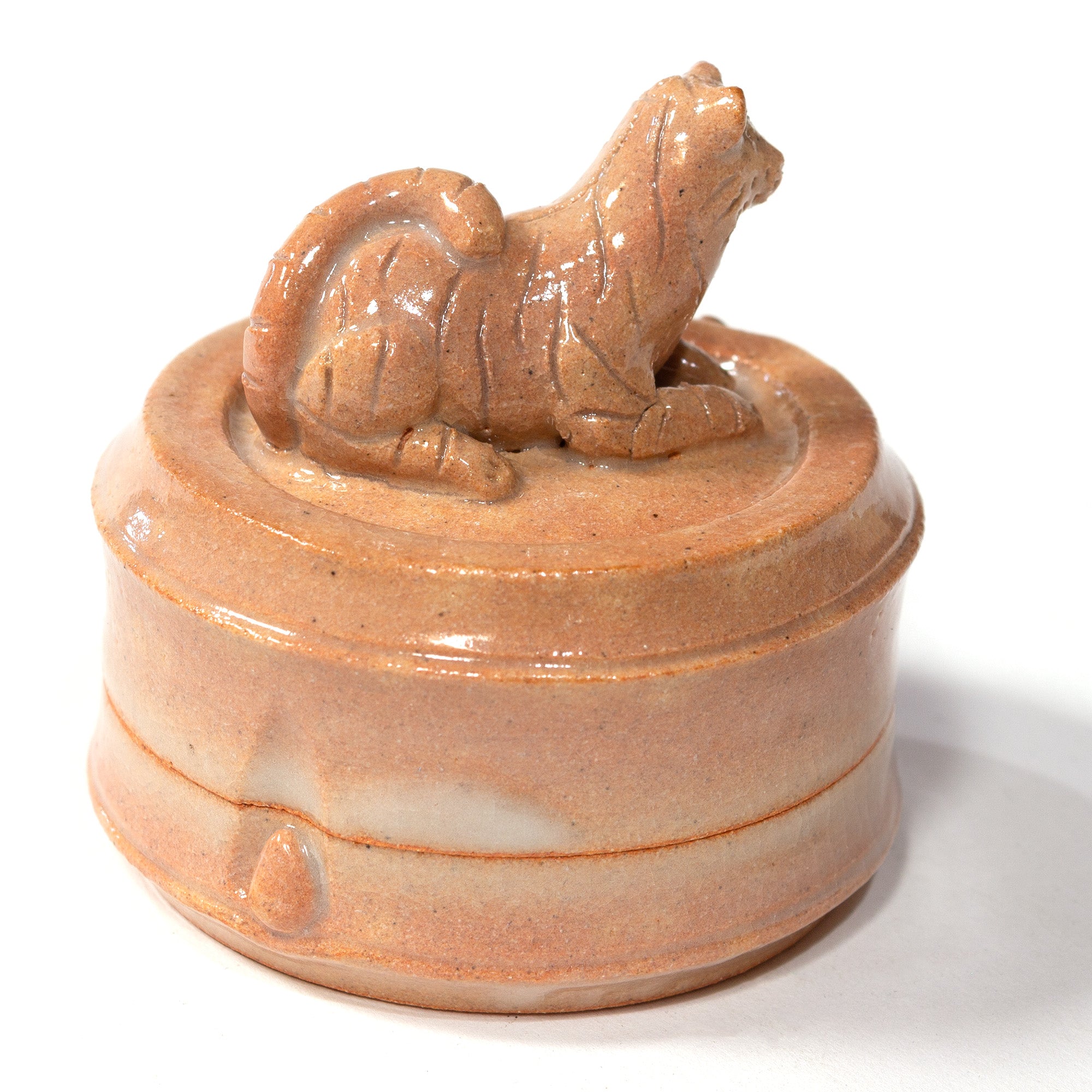 Tiger Ceramic Kogo | Japanese Incense Storage Container