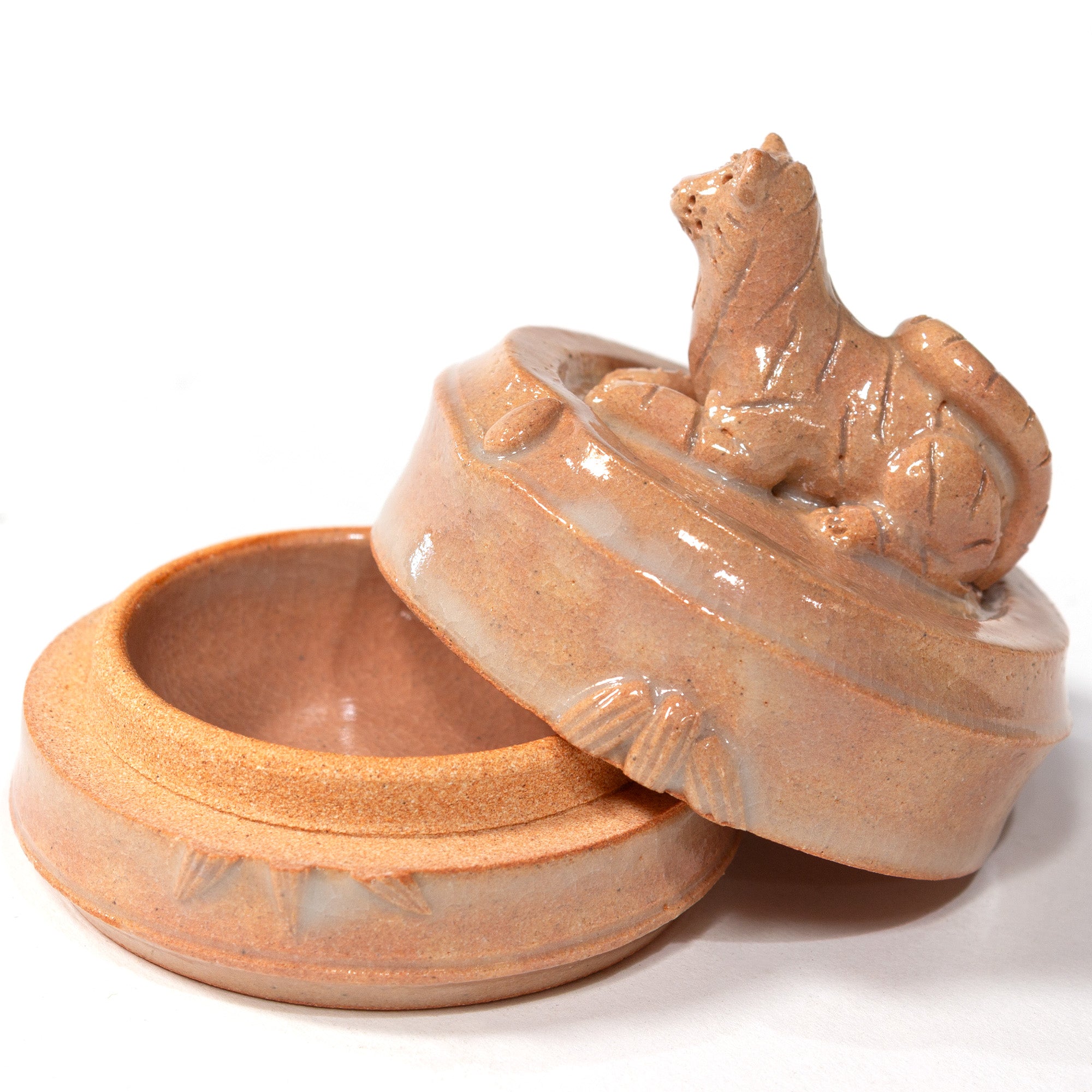 Tiger Ceramic Kogo | Japanese Incense Storage Container