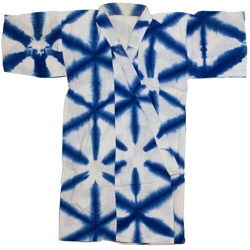 Child's Snowflake Shibori Kimono Coat