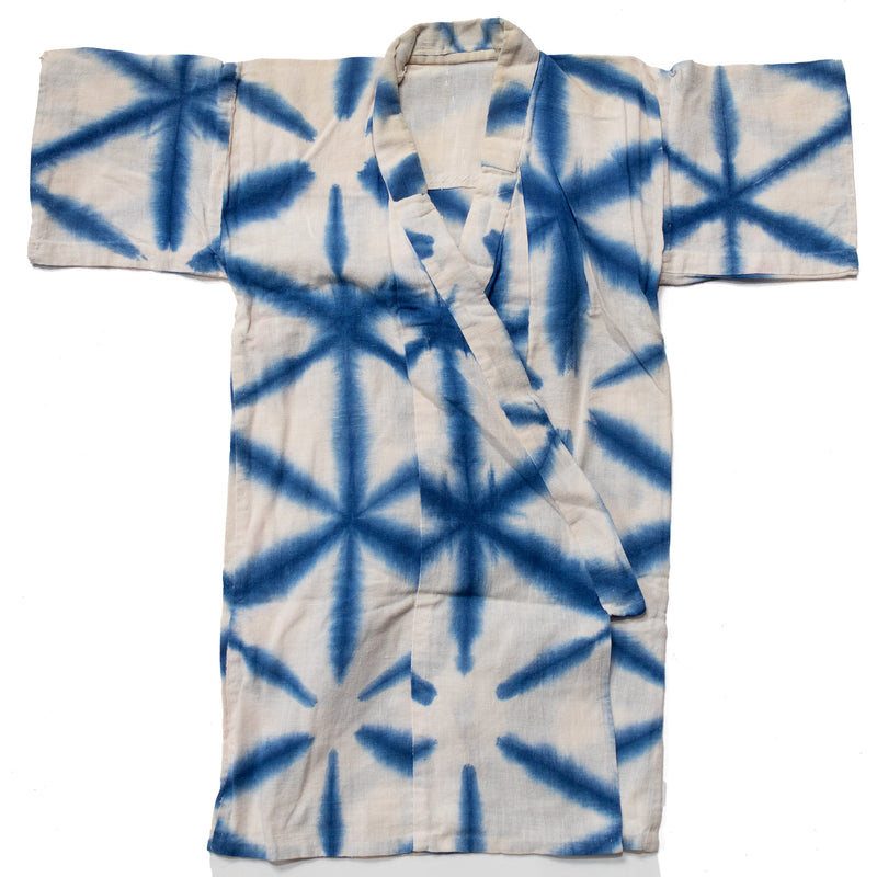 Child's Snowflake Shibori Kimono Coat