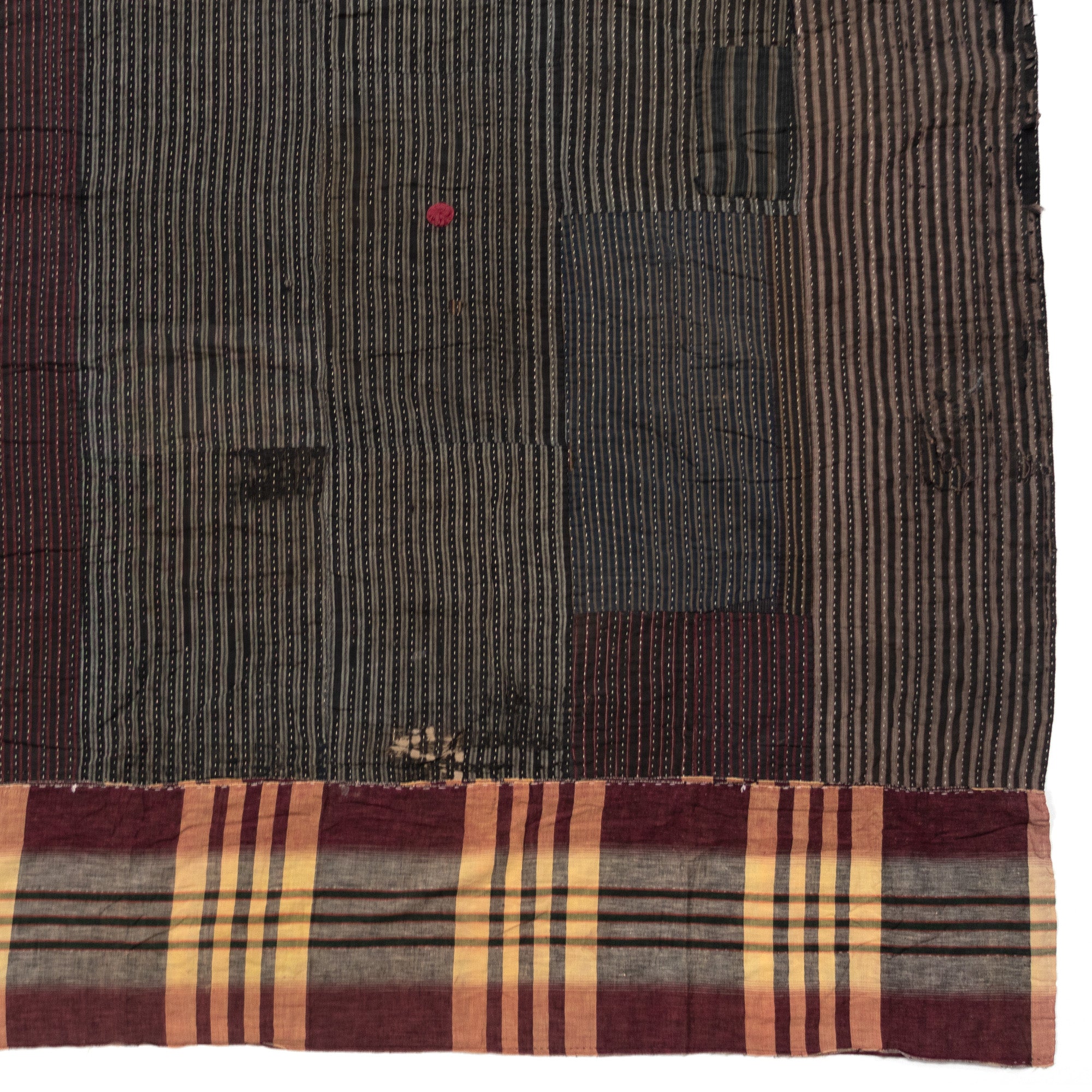 Shima Boro Multilayer Blanket | Japanese Indigo