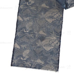 Japanese Indigo Katazome Panel Textile Crane and Tortise Pattern