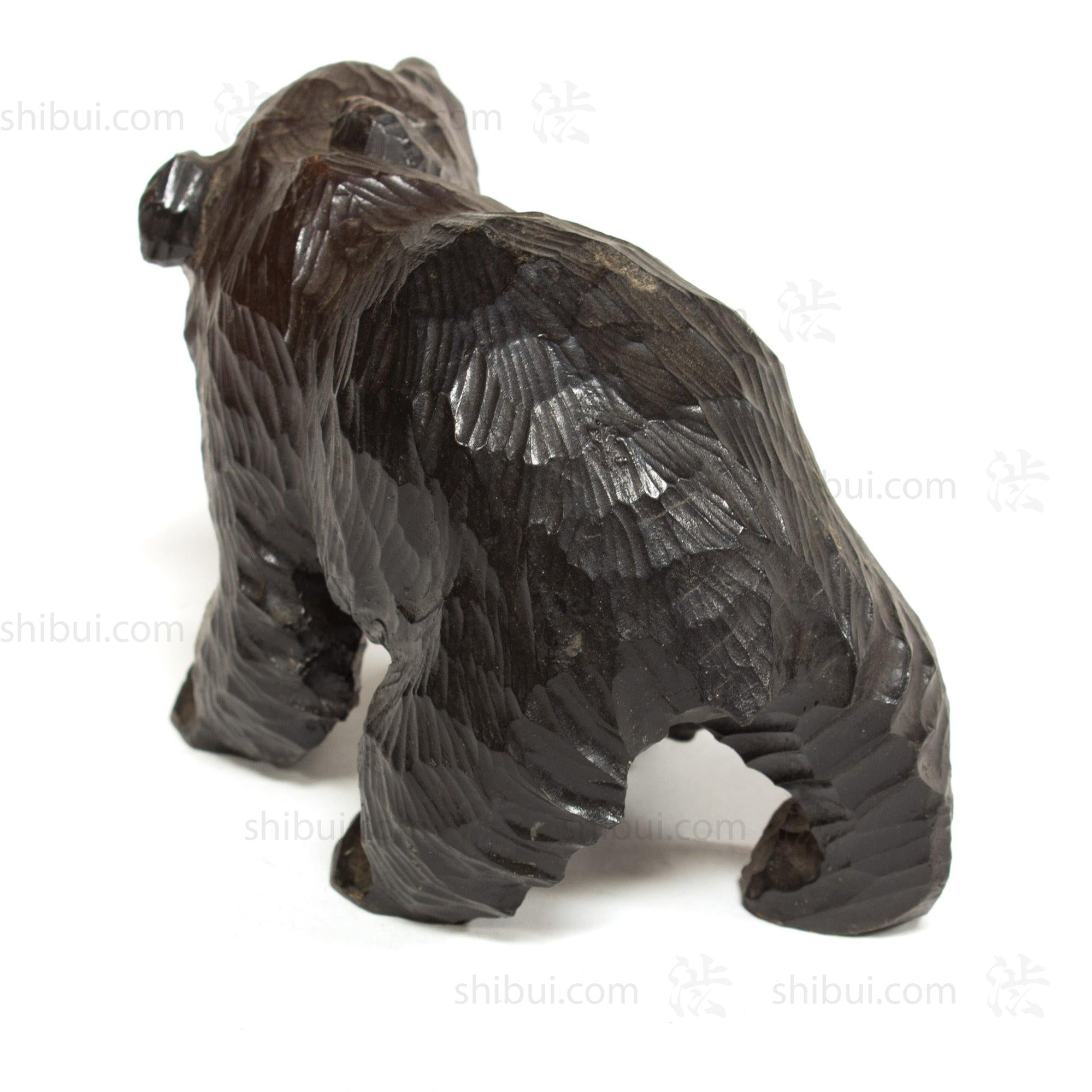 Kibori Kuma | Hand Carved Wood Bear | Japanese Hand Carved Bear