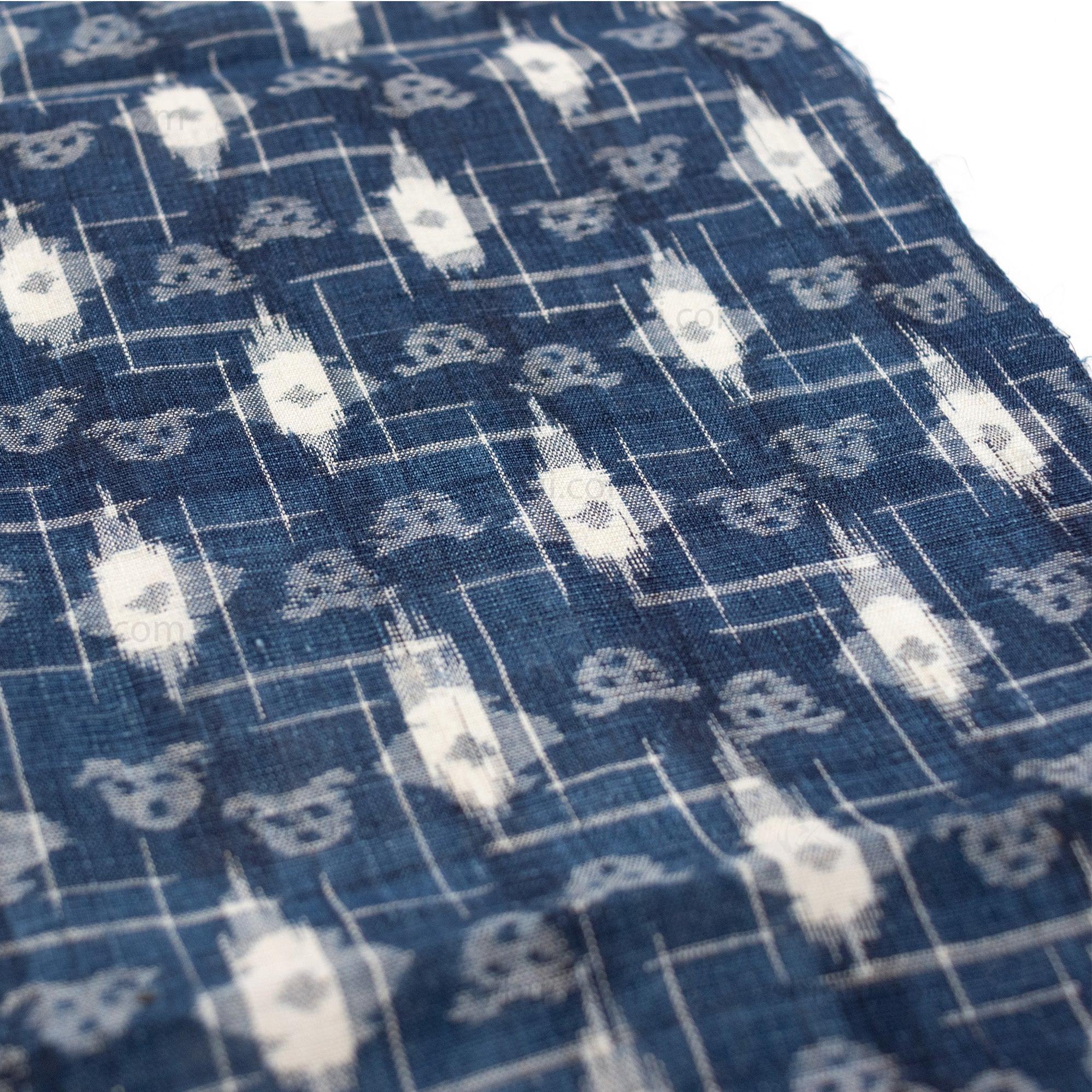 Dog E-gasuri Textile Fragment | Japanese Indigo Cotton
