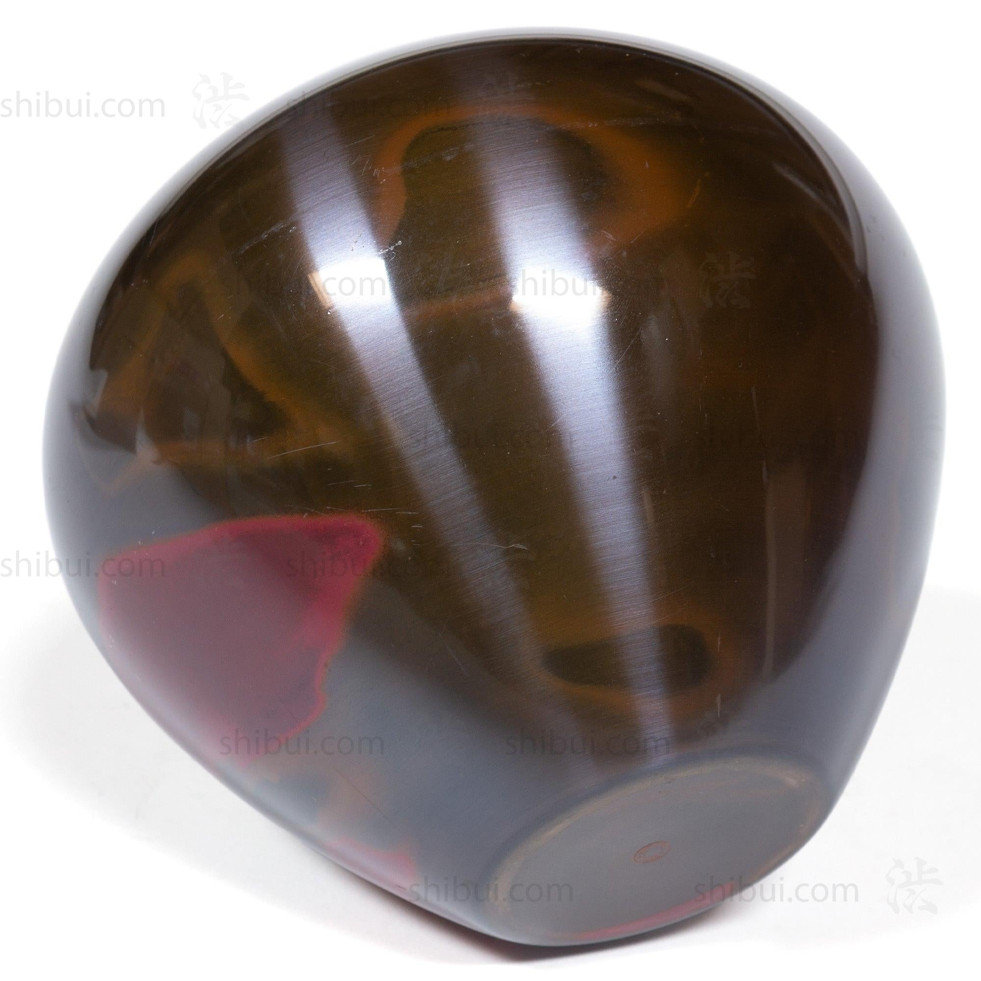 Vintage Bronze Vase With Magenta Spots and Box