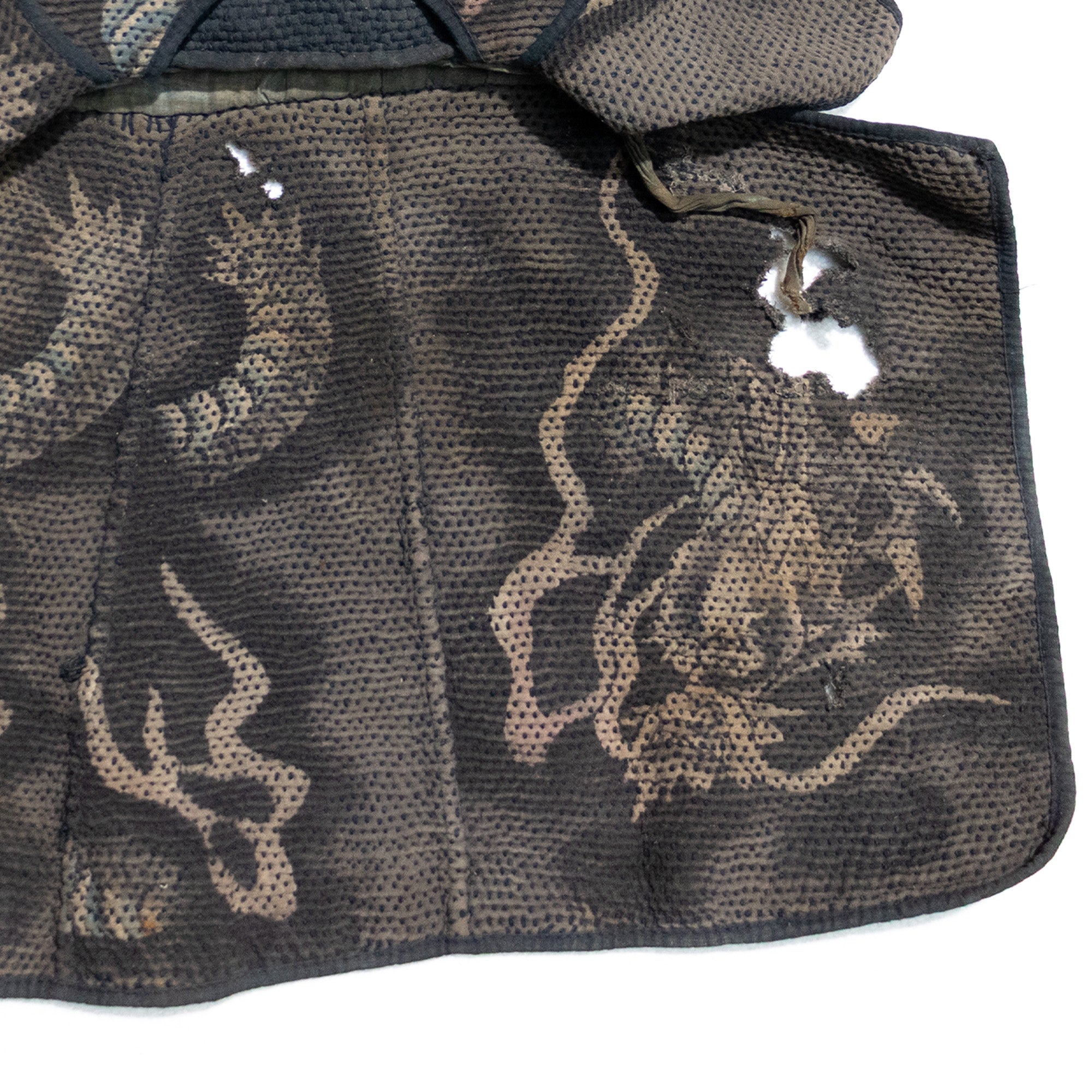 Sashiko Fireman's Hat with Tsutsugaki Dragon Interior