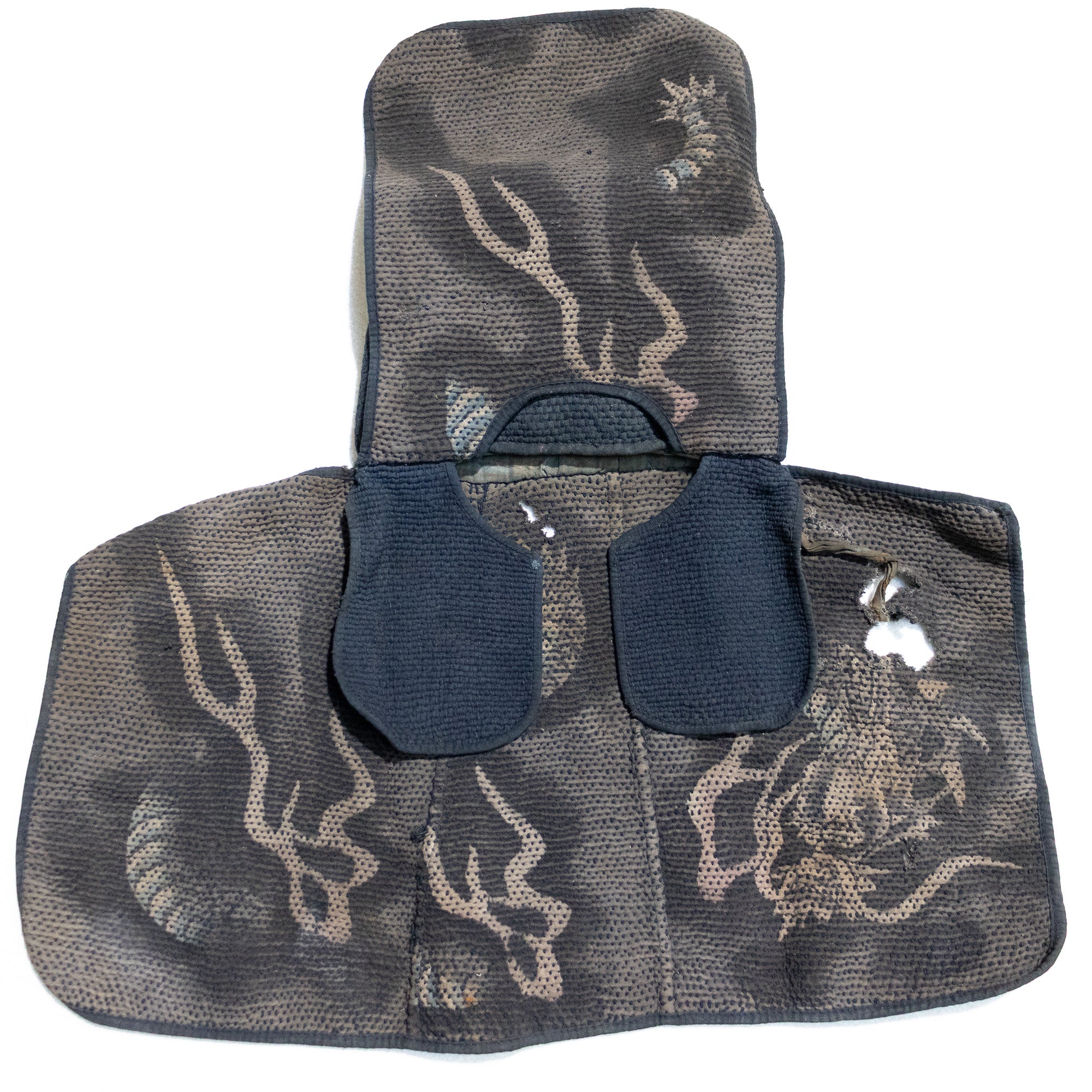 Sashiko Fireman's Hat with Tsutsugaki Dragon Interior