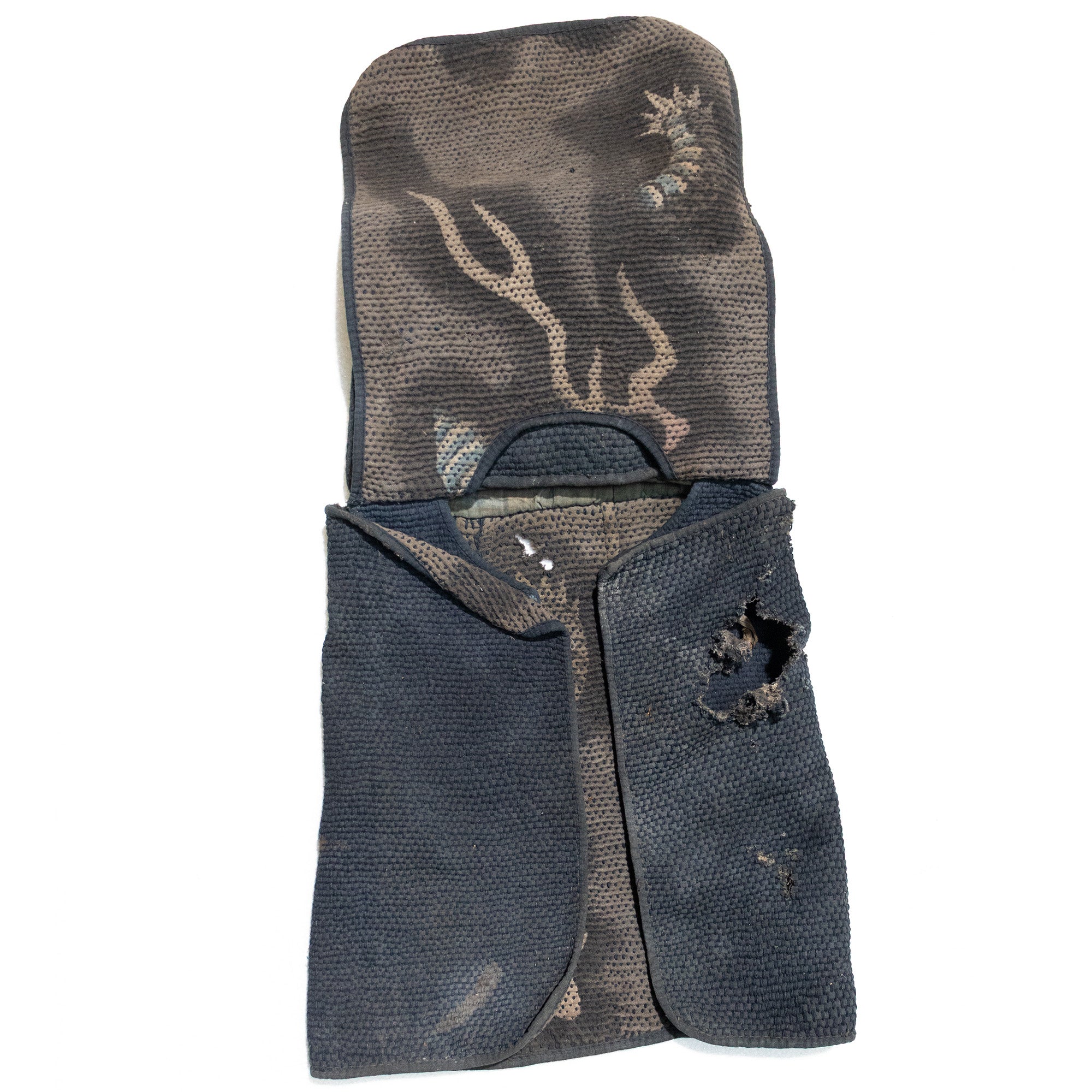 Sashiko Fireman's Hat with Tsutsugaki Dragon Interior