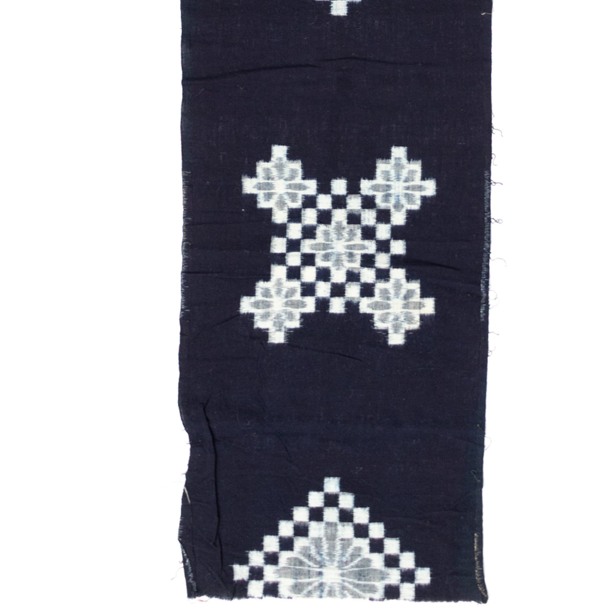 Japanese Patchwork Indigo Egasuri Ikat Panel