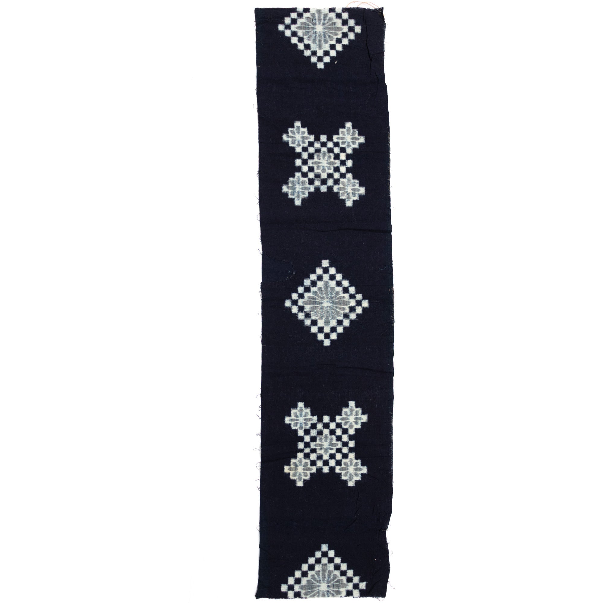 Japanese Patchwork Indigo Egasuri Ikat Panel
