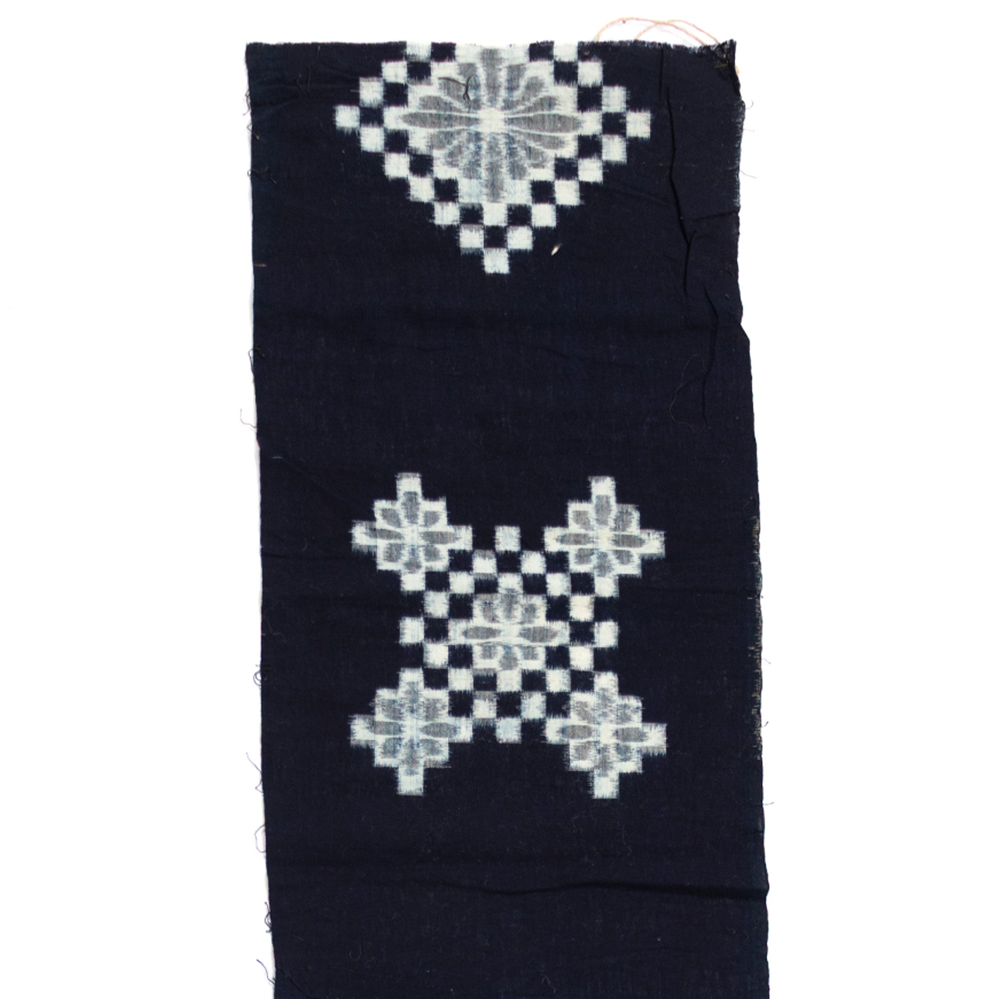 Japanese Patchwork Indigo Egasuri Ikat Panel