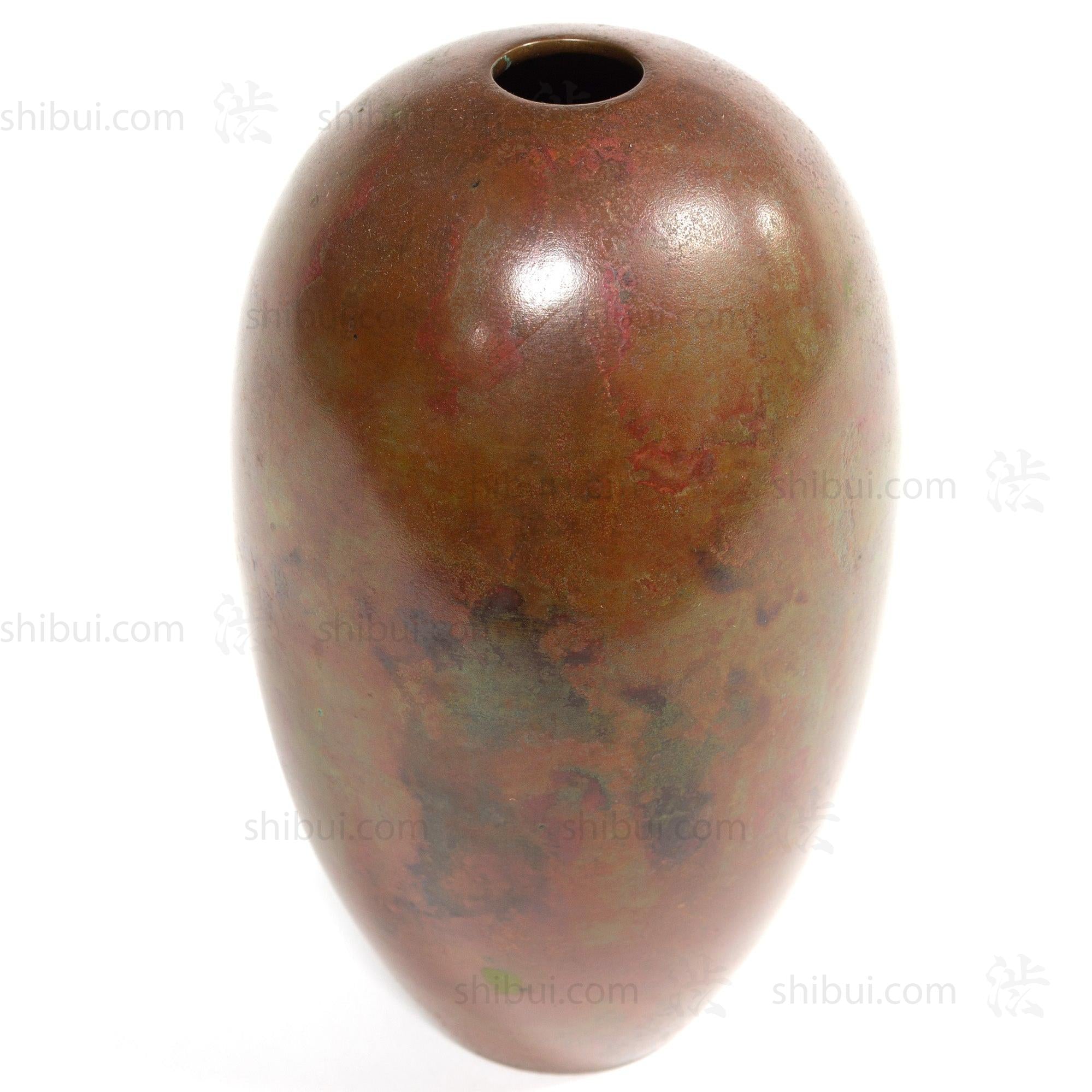 Vintage Bronze Vase in a Lozenge Form