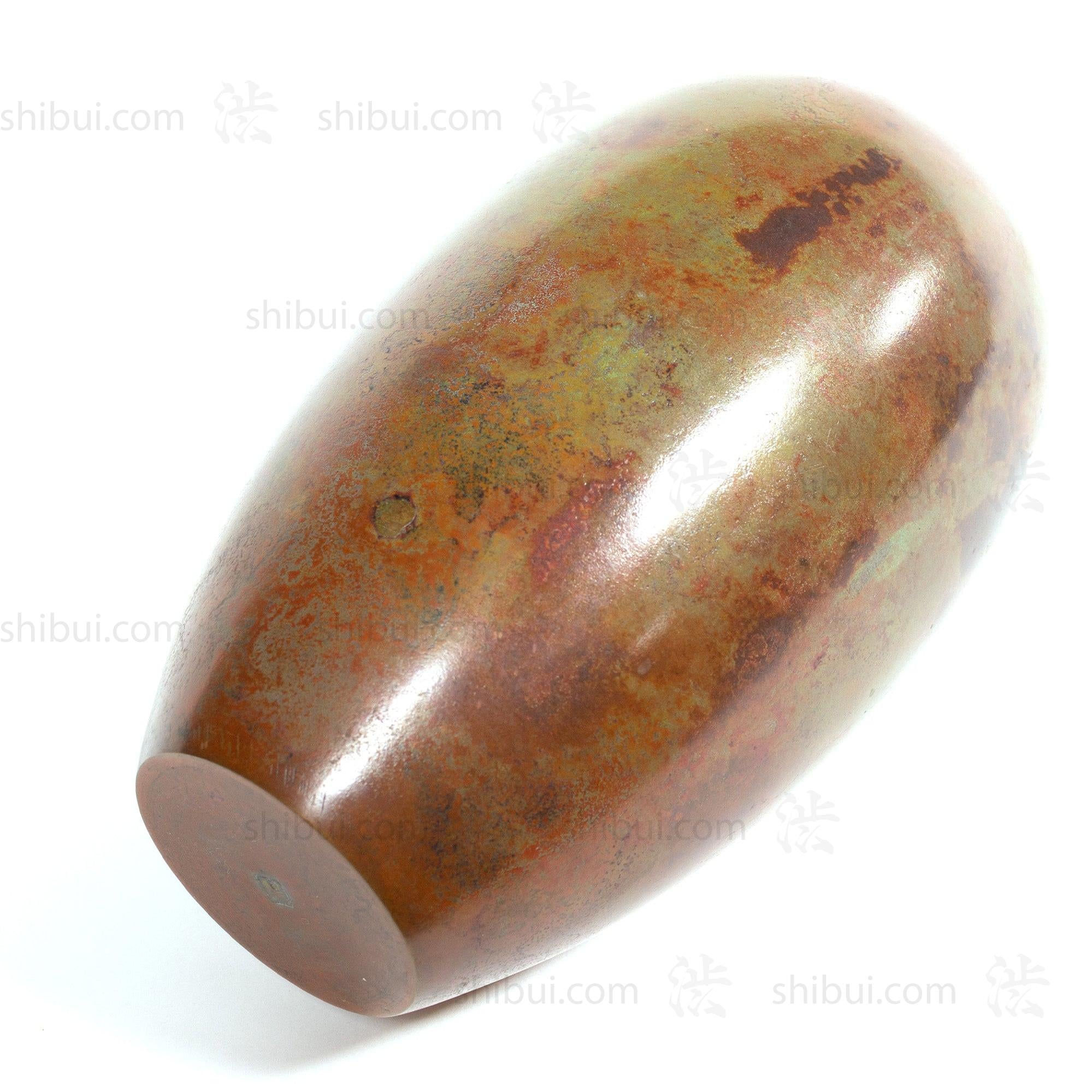 Vintage Bronze Vase in a Lozenge Form