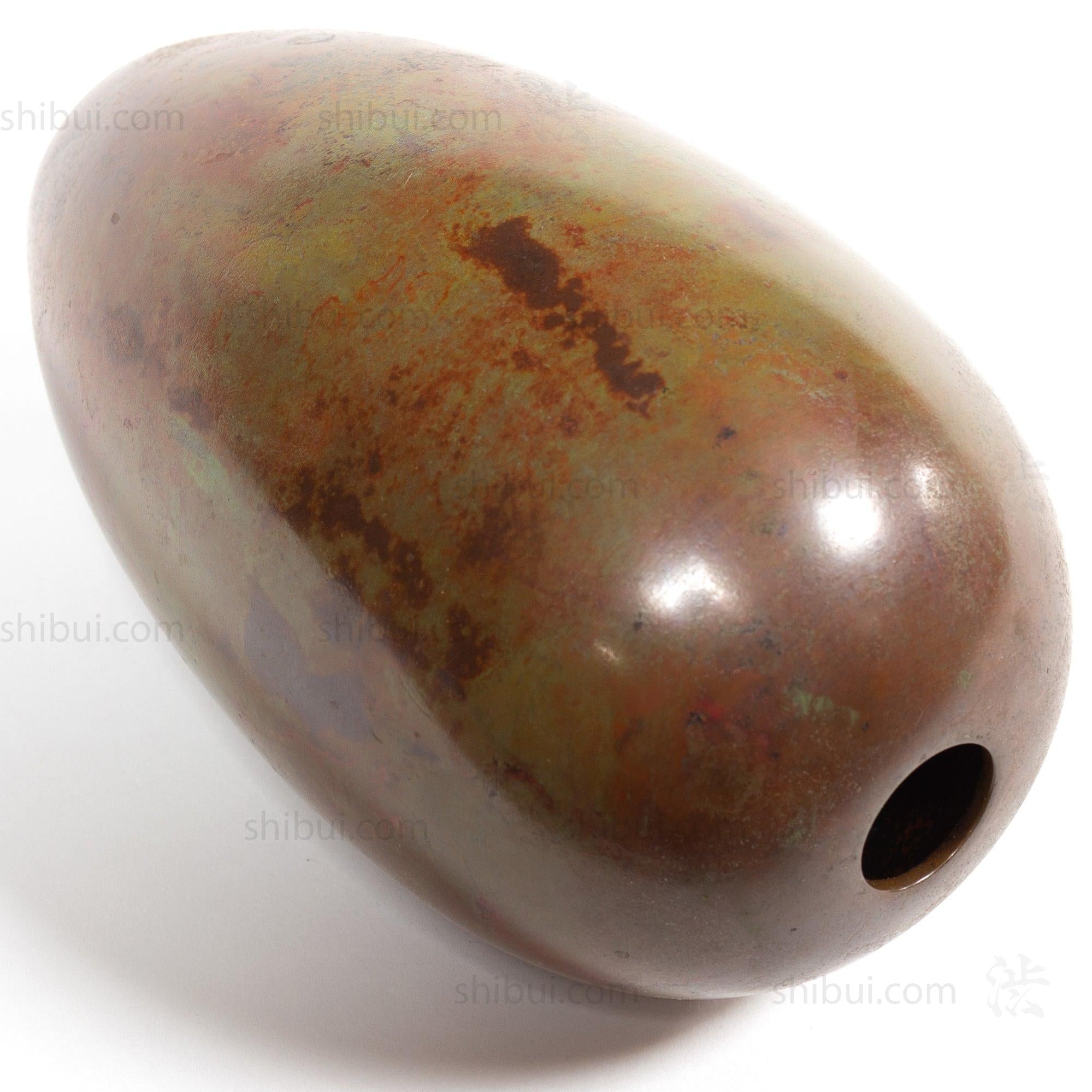 Vintage Bronze Vase in a Lozenge Form