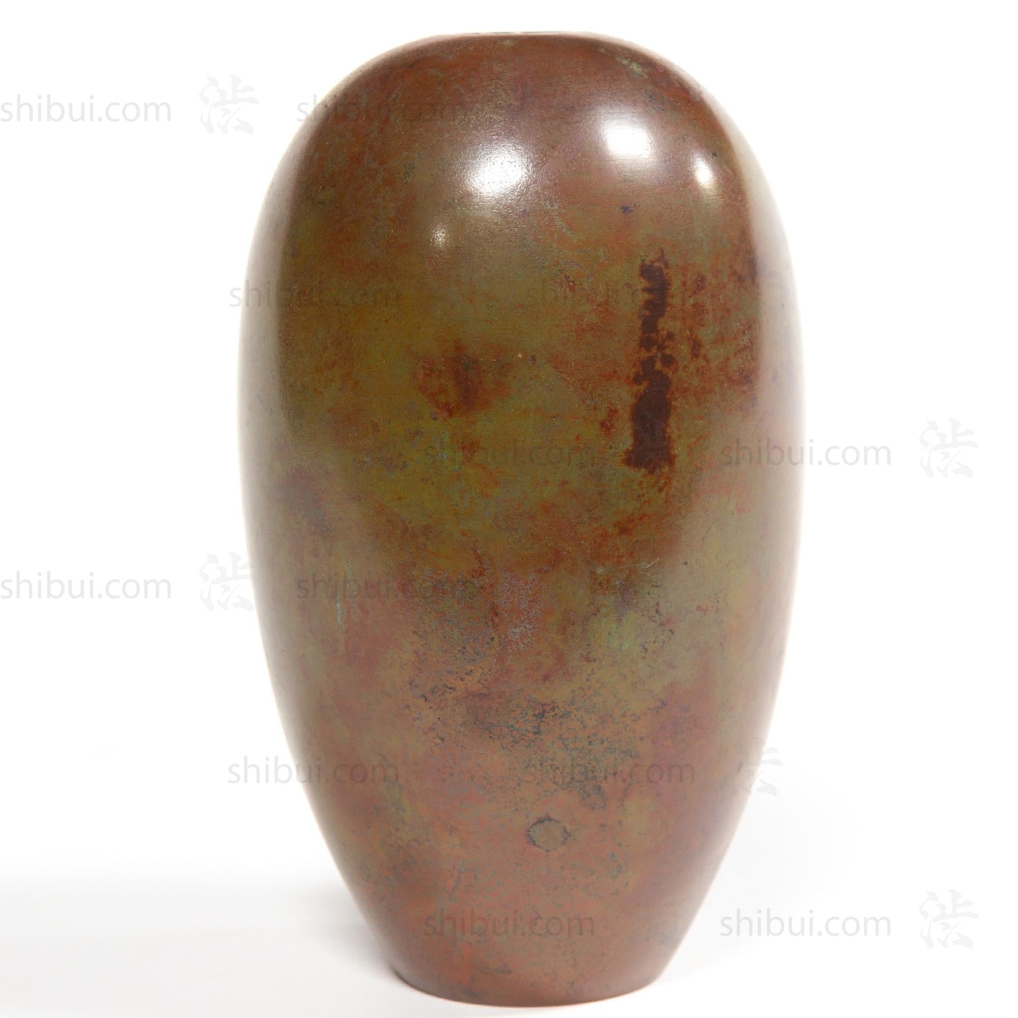 Vintage Bronze Vase in a Lozenge Form