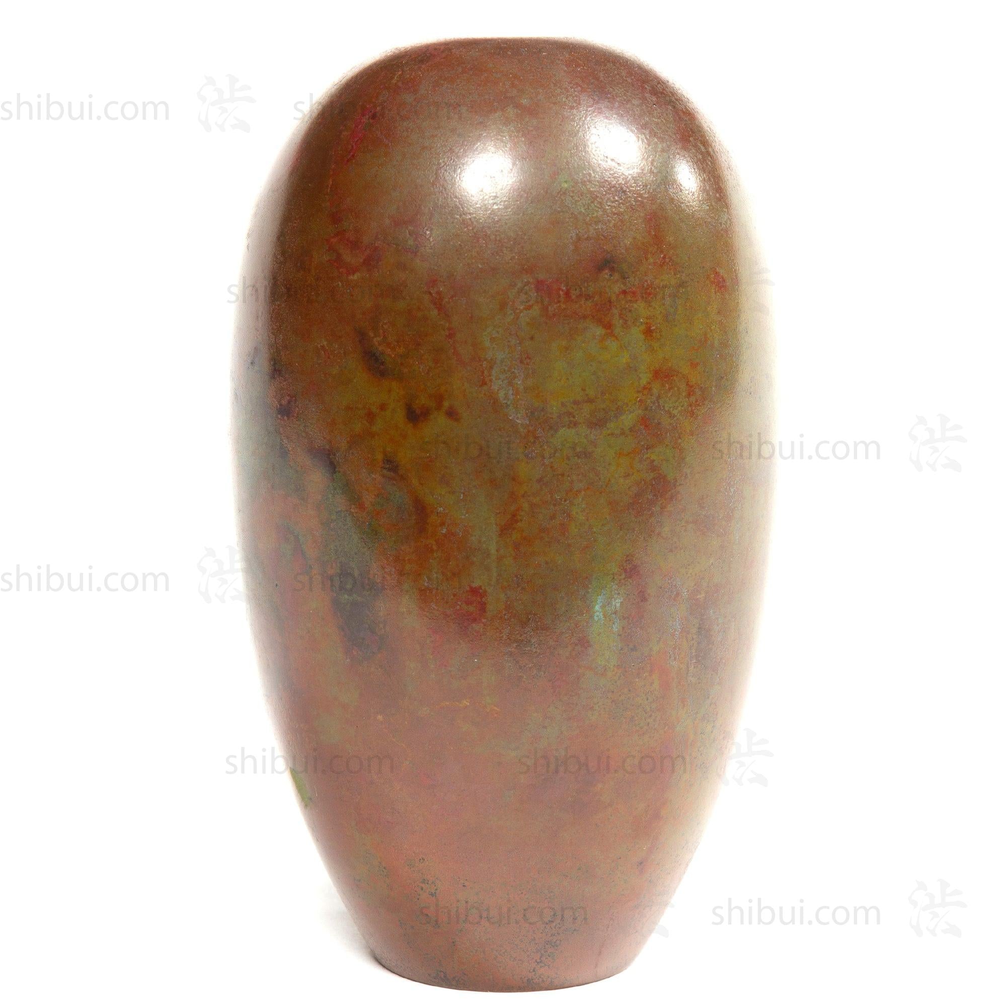 Vintage Bronze Vase in a Lozenge Form