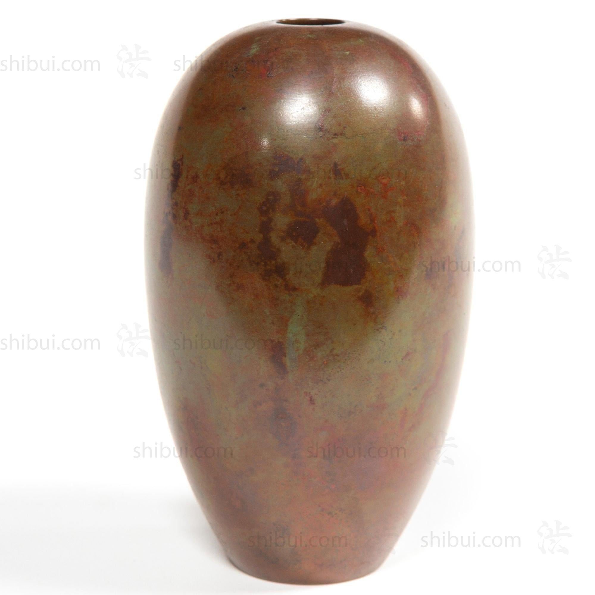 Vintage Bronze Vase in a Lozenge Form