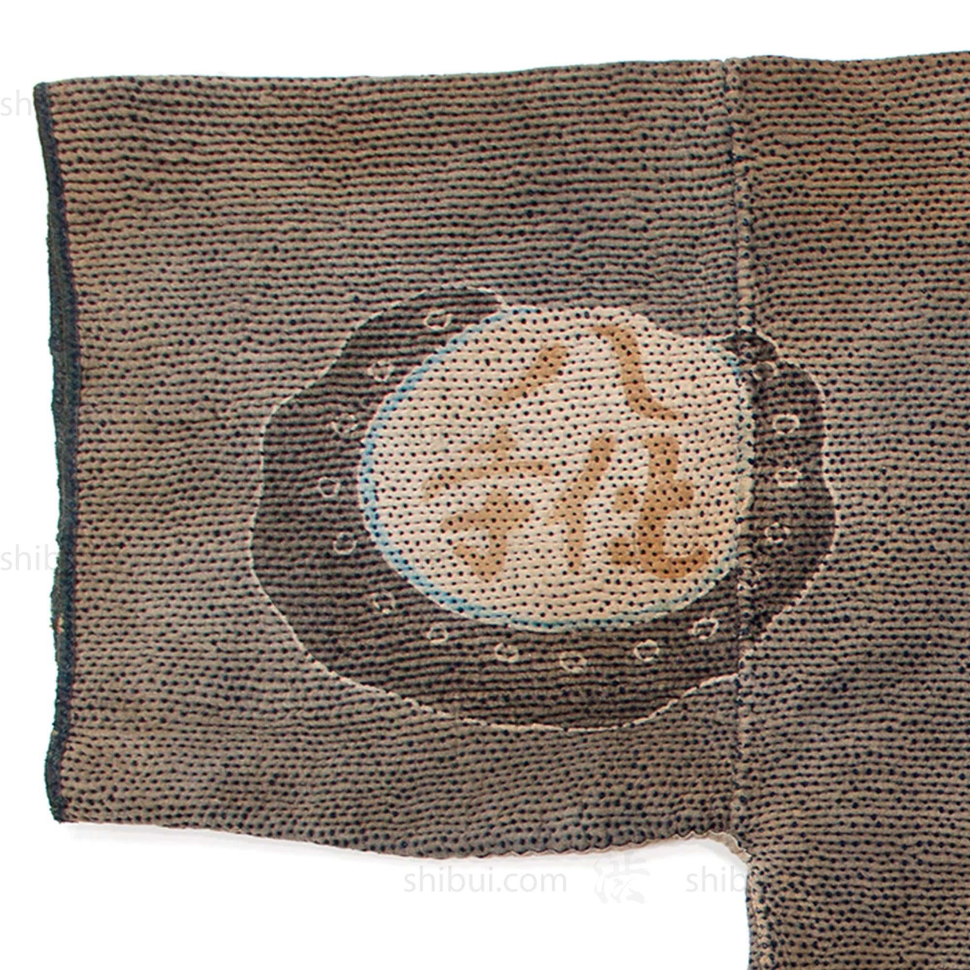 Hanten with Roof Tiles Japanese Antique Fireman's Coat