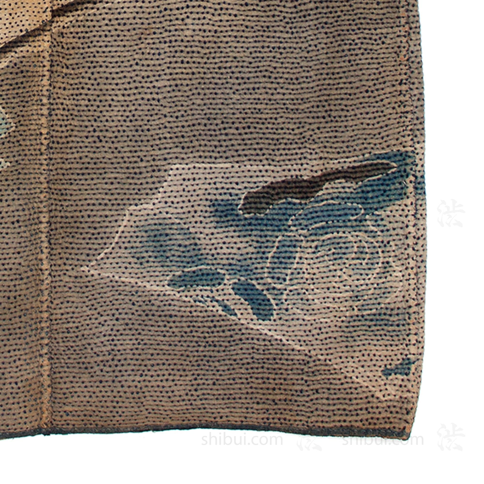 Hanten with Roof Tiles Japanese Antique Fireman's Coat