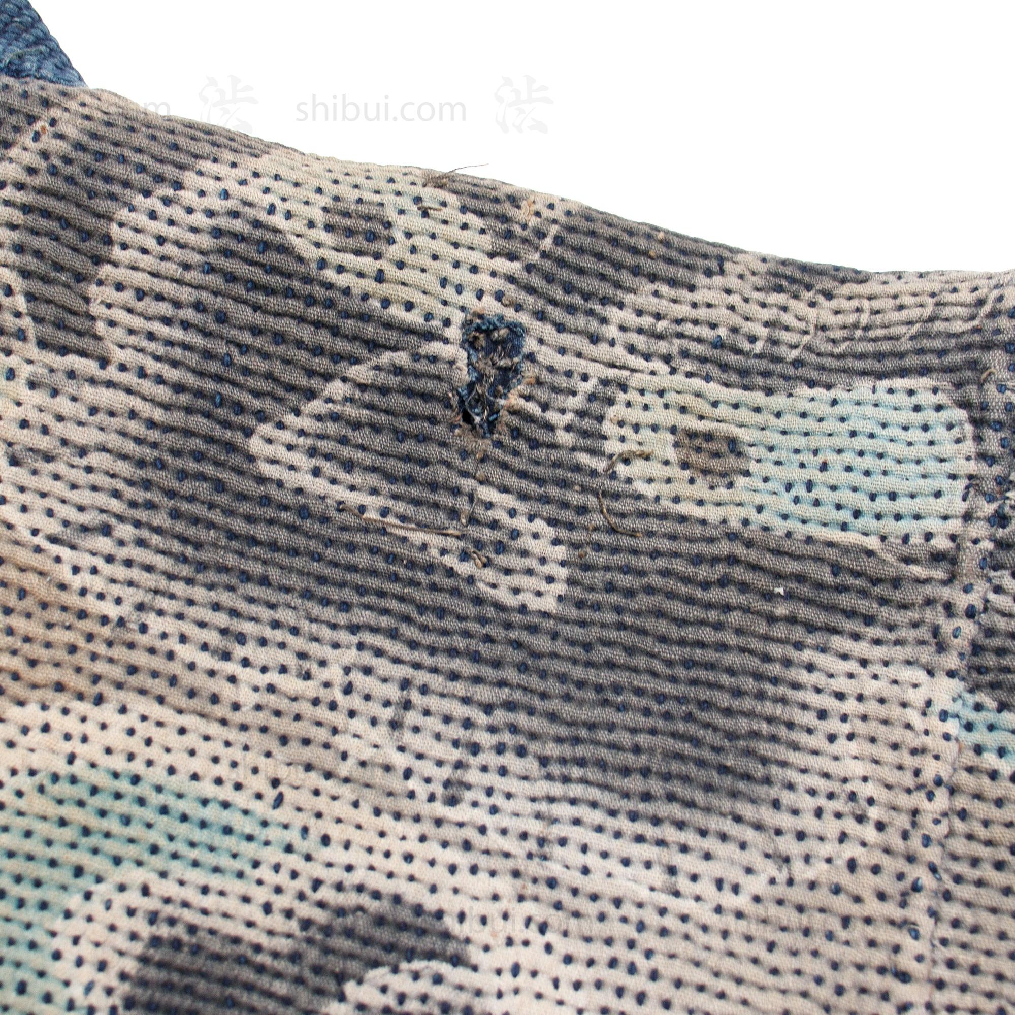 Hanten with Roof Tiles Japanese Antique Fireman's Coat