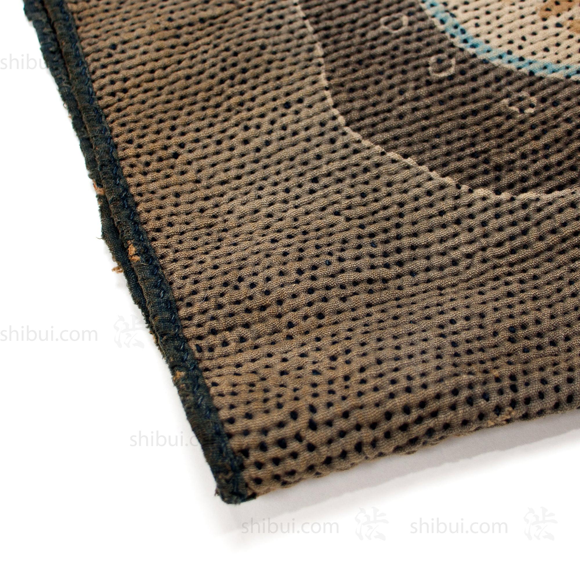 Hanten with Roof Tiles Japanese Antique Fireman's Coat