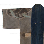 Hanten with Roof Tiles Japanese Antique Fireman's Coat